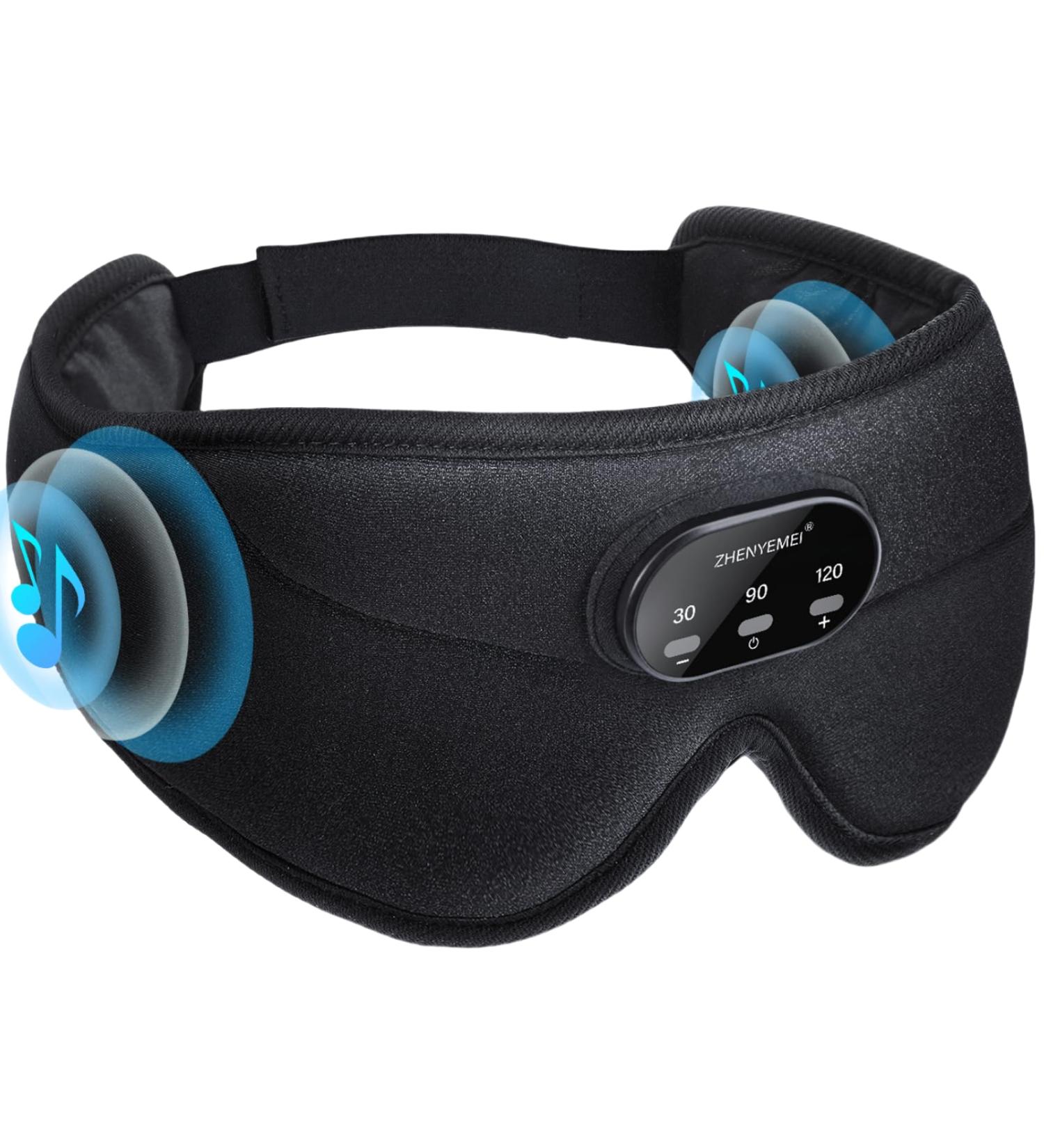 Bluetooth Sleep Headphones & White Noise Mask | 3D Eye Mask | 38 Soothing Sounds | 16hrs Playtime | Light Blocking | Auto-Off Timer | Ideal for Travel & Sleep - Buy Online on GoSupps.com