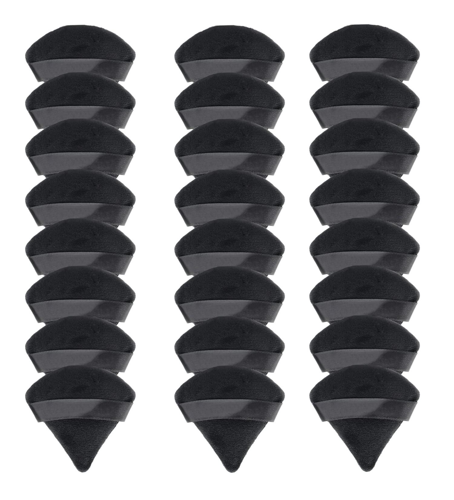 24 Pieces Triangle Makeup Puff - Washable Powder Puffs for Loose Powder & Foundation - Black Cosmetic Tool - Buy Online on GoSupps.com