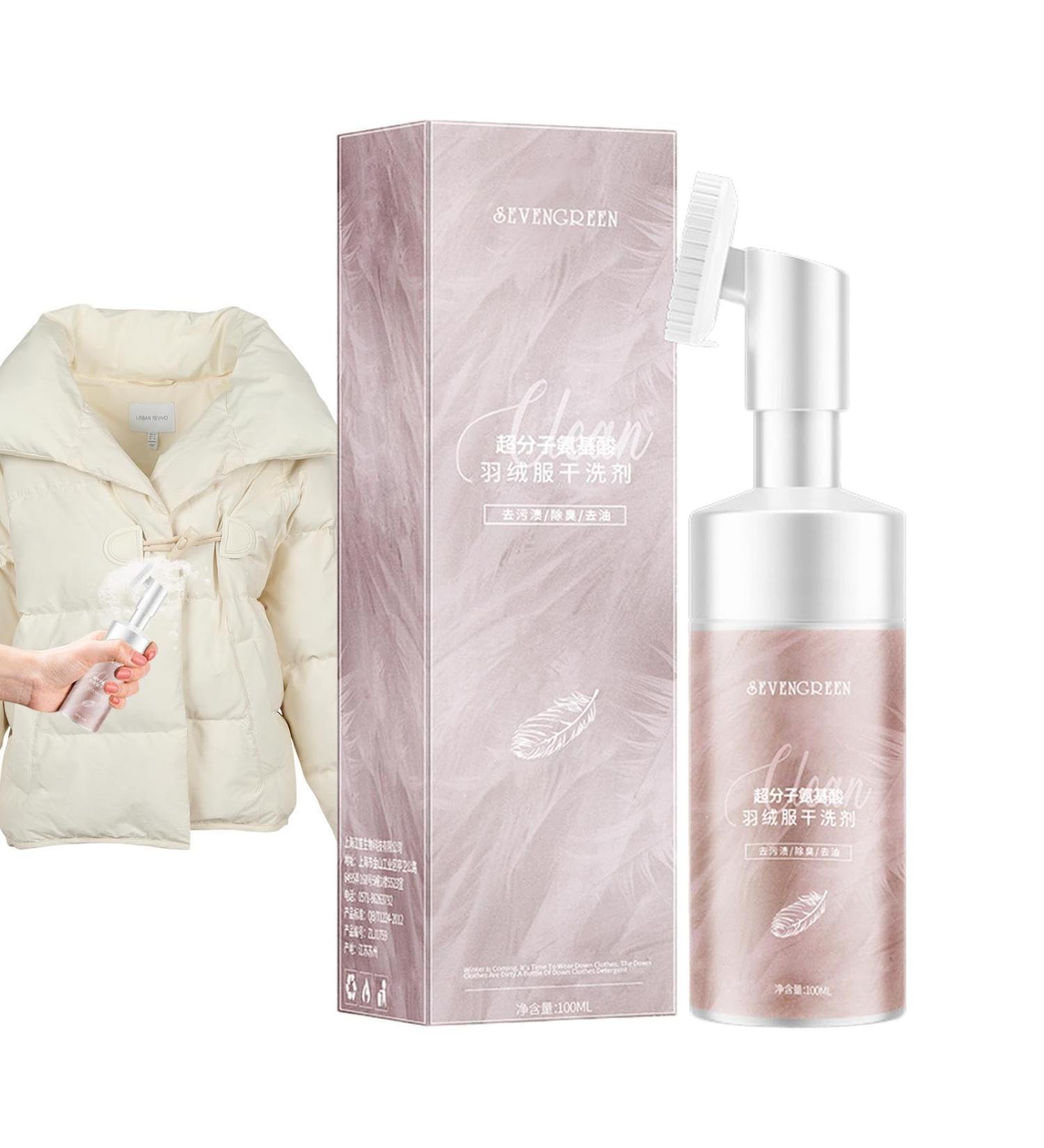 Down Jacket Cleaner 100ml Dry Cleaner Downwear Laundry Detergent with Brush Head | Wash Quick Cleaning Dry Cleaner for Down Jacket Underwear Shoes Bedclothes Carpet Hondony - Buy Online on GoSupps.com