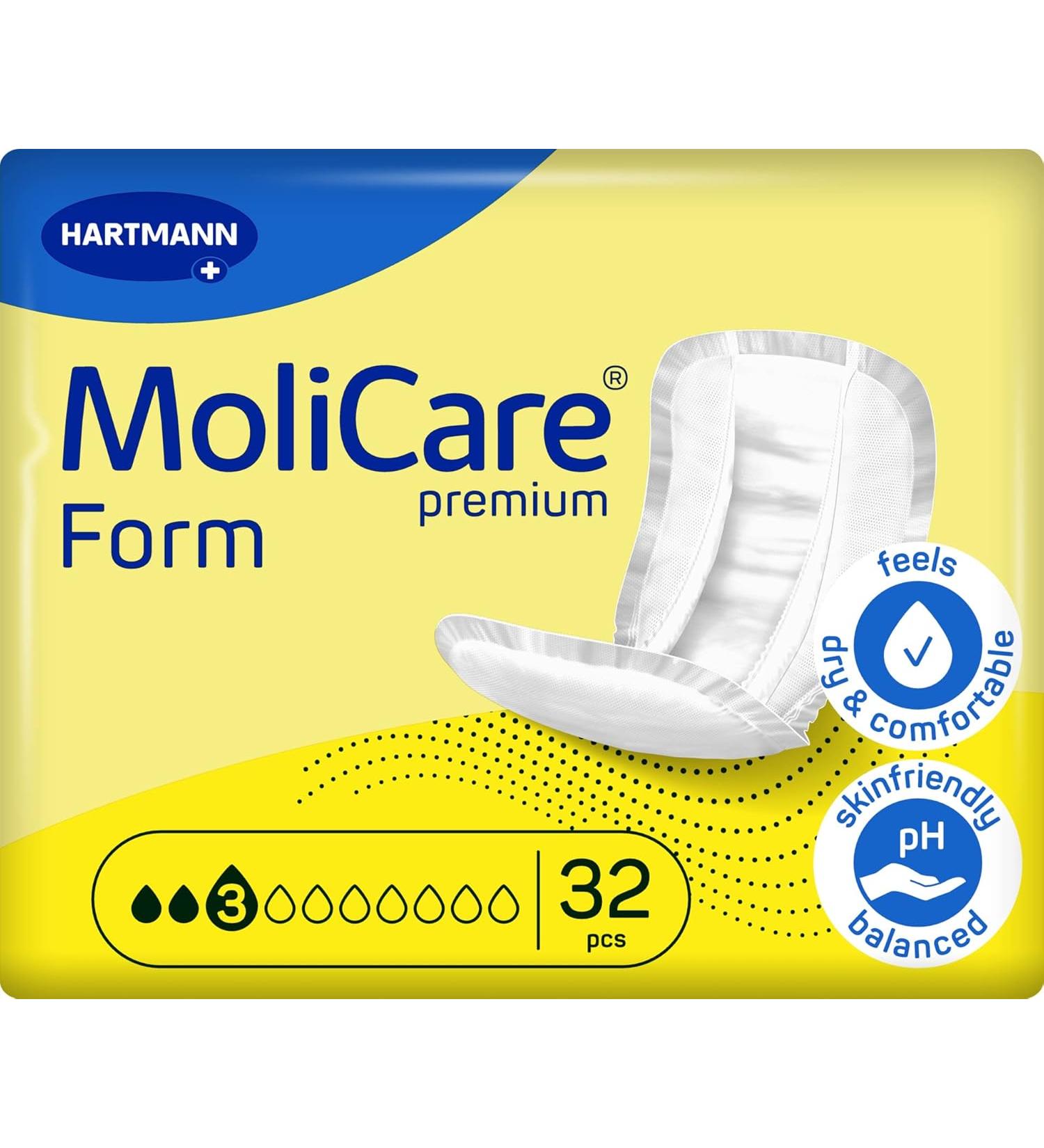 Molicare Premium Form 3 Drops for Light Incontinence Maximum Safety Extra Leak Protection and Discretion for Women and Men Premium Fixpants 32 Psc - Buy Online on GoSupps.com