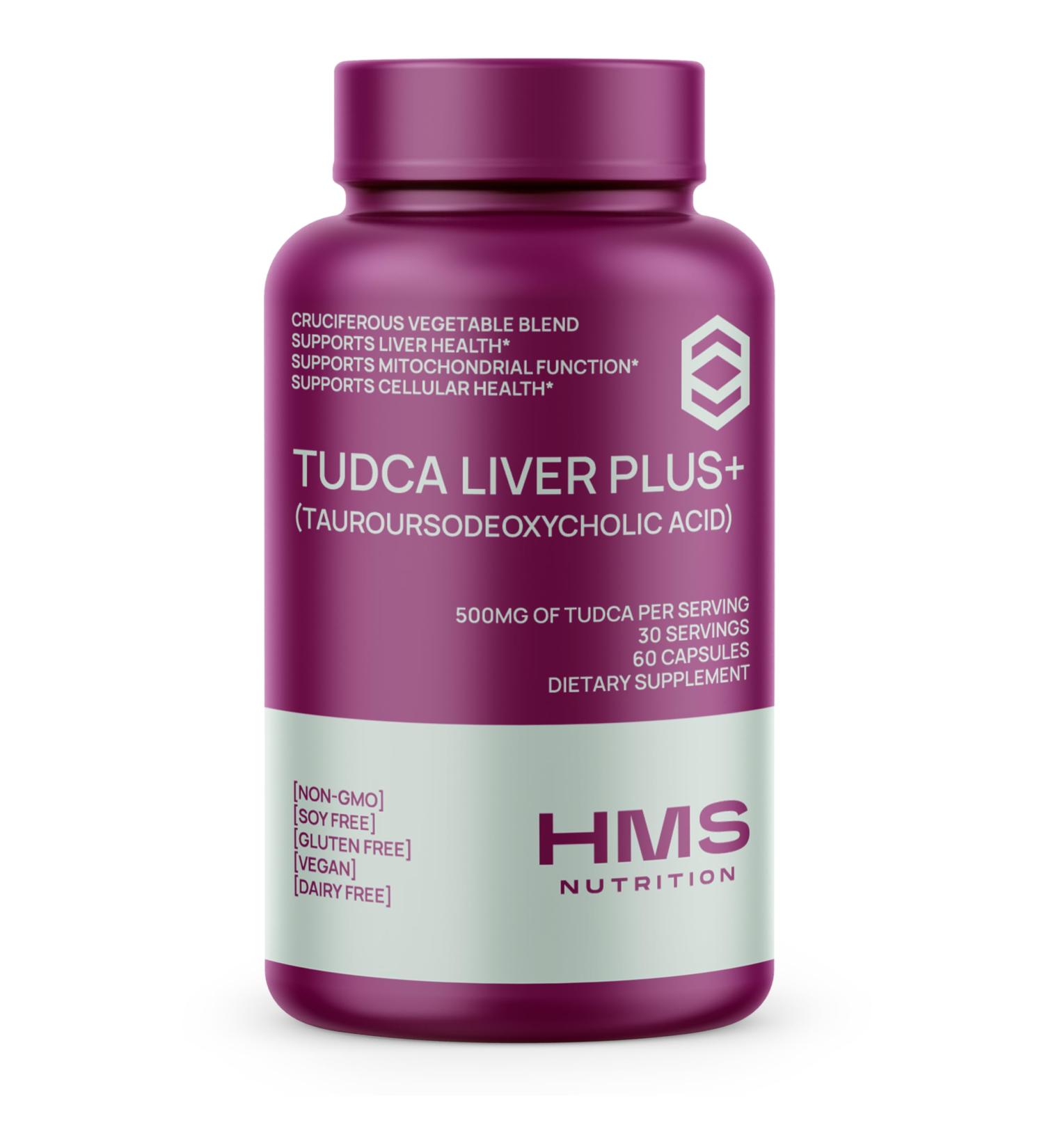 TUDCA Liver Plus+ Liver Support Supplement for Liver Cleanse with Milk Thistle Seed Extract Vitamin B12 Folate Tudca Bile Salt Supplement (Tauroursodeoxycholic Acid) 60 Capsules 1 Month Supply - Buy Online on GoSupps.com