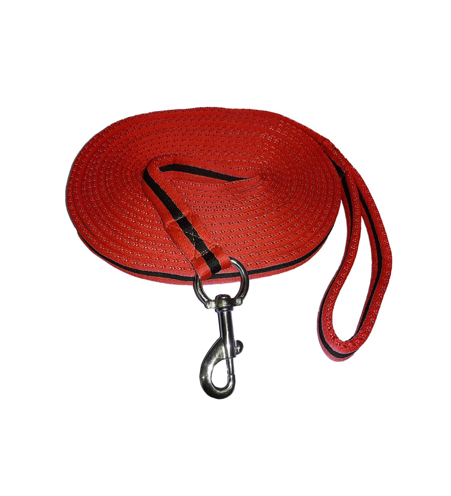 Brama West Softlunge - Horse lunge line with hand loop and carabiner - approx. 8m - red