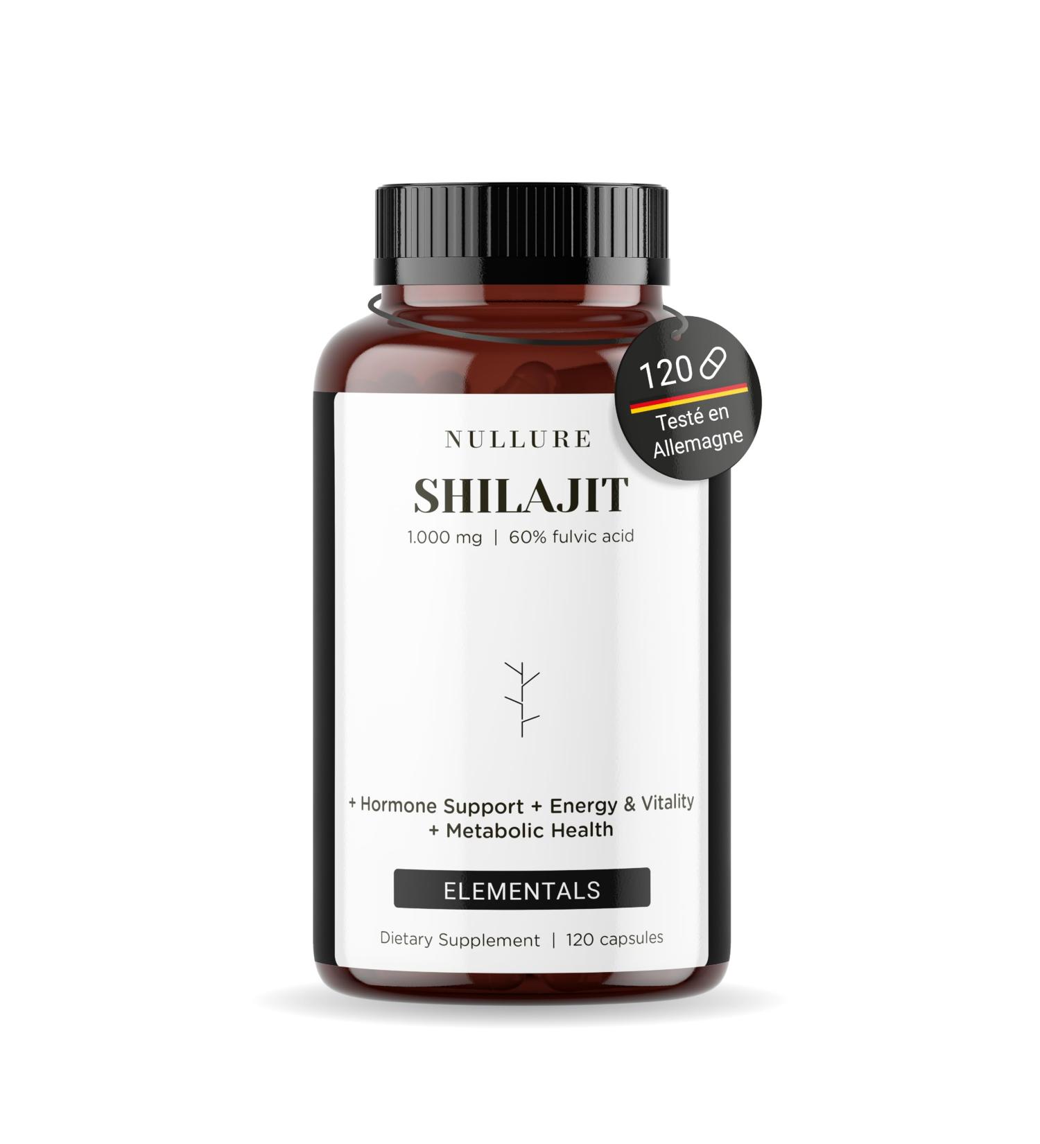 Nullure Shilajit Supplement | Pure Himalayan Shilajit Capsules | Anti-inflammatory Neuroprotective Effects Muscle Recovery Energy Boost| Natural & Original | 120 caps (2 months) - Buy Online on GoSupps.com