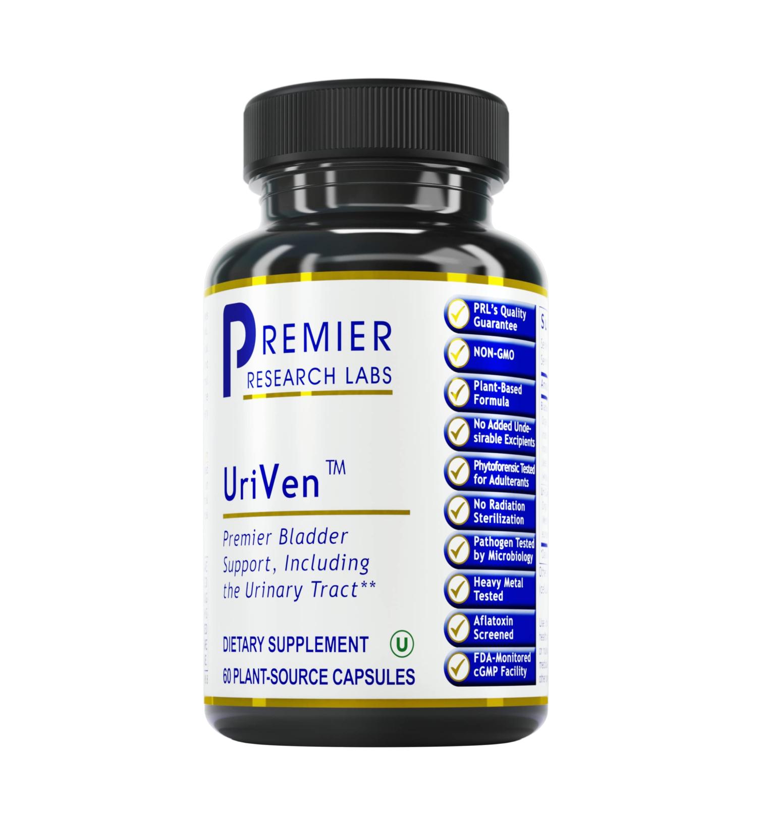 Premier UriVen - Organic Cranberry, Marshmallow, Hydrangea & More - 60 Plant-Source Capsules - Buy Online on GoSupps.com