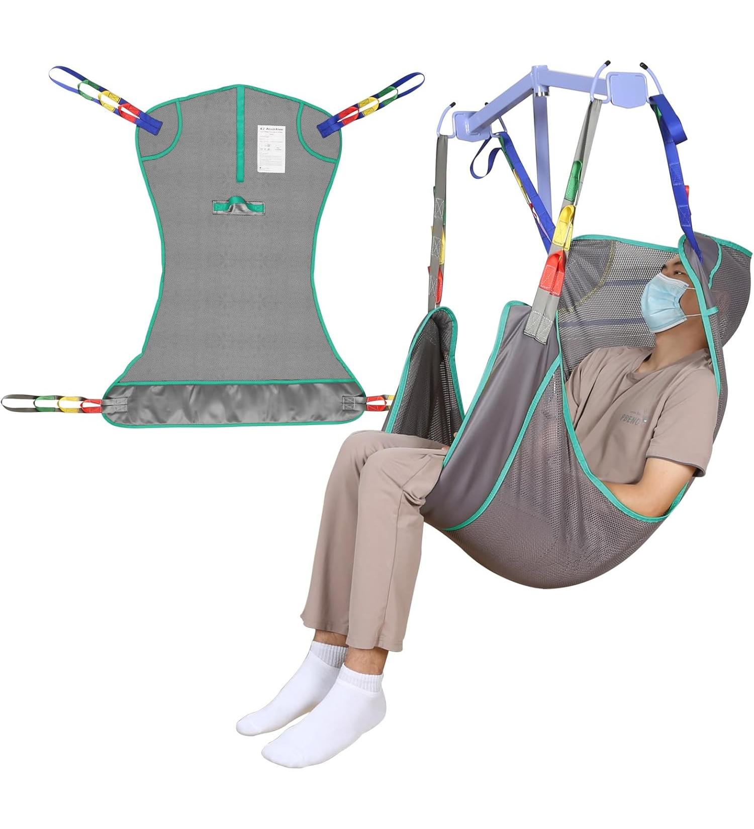 Universal Full Body Hoyer Lift Sling 500lbs Weight Capacity  - Size L - Gray - Buy Online on GoSupps.com