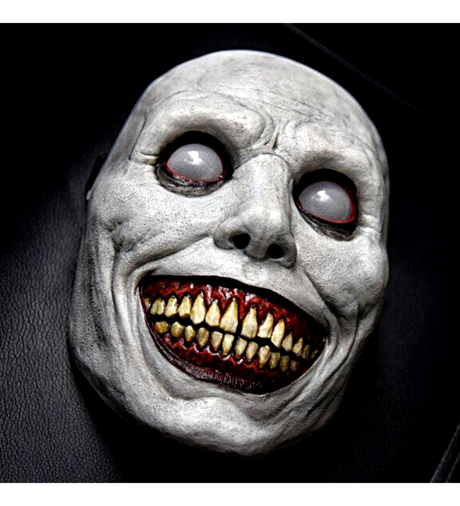 Bekrgwiy Halloween Mask Smiling Demons Horror Mask Scary Mask for Adult Halloween Creepy mask Halloween Cosplay Scary Mask Halloween Novelty Mask with Red Eyes for Adult White - Buy Online on GoSupps.com