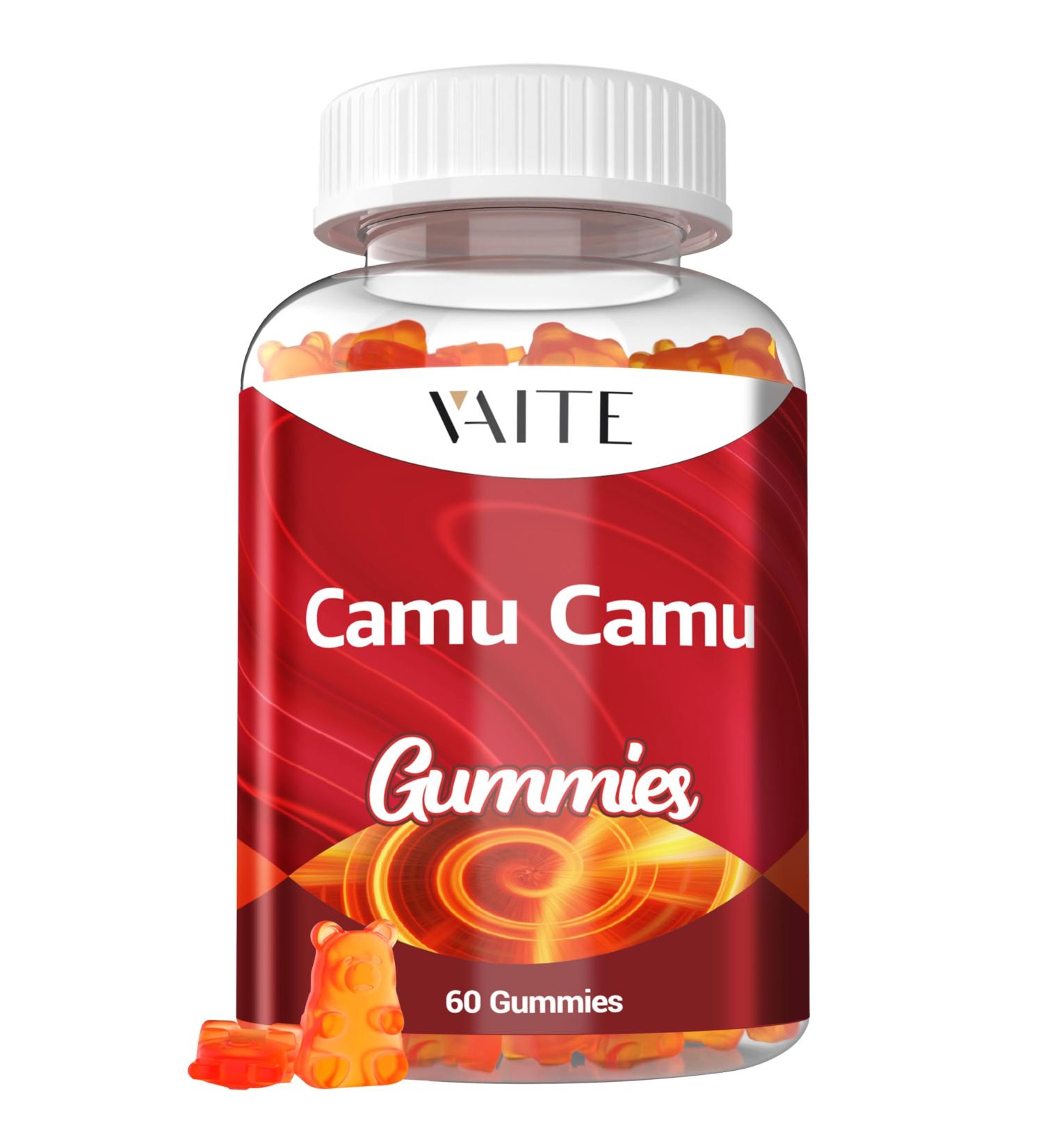 Camu Camu Vitamin C Gummies for Skin and Hair Antioxidant-Rich Vegan Gluten-Free Supplement for Immune Support Energy Boost and Collagen 60 Chewables for Active Men and Women - Buy Online on GoSupps.com