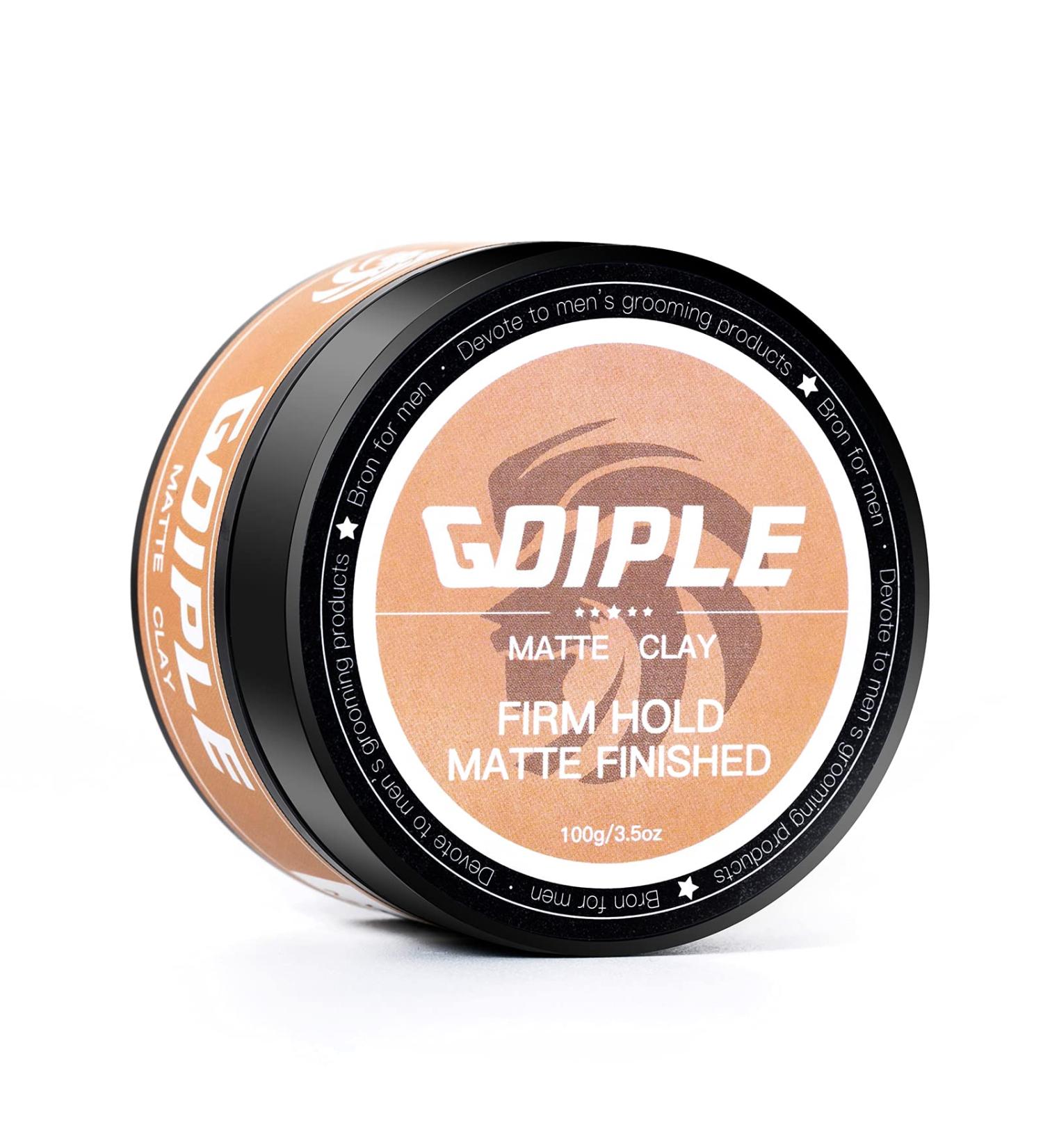 Men's Hair Styling Clay - Strong Hold, Matte Finish Pomade for All Hair Types - 100g (3.5oz) - Buy Online on GoSupps.com