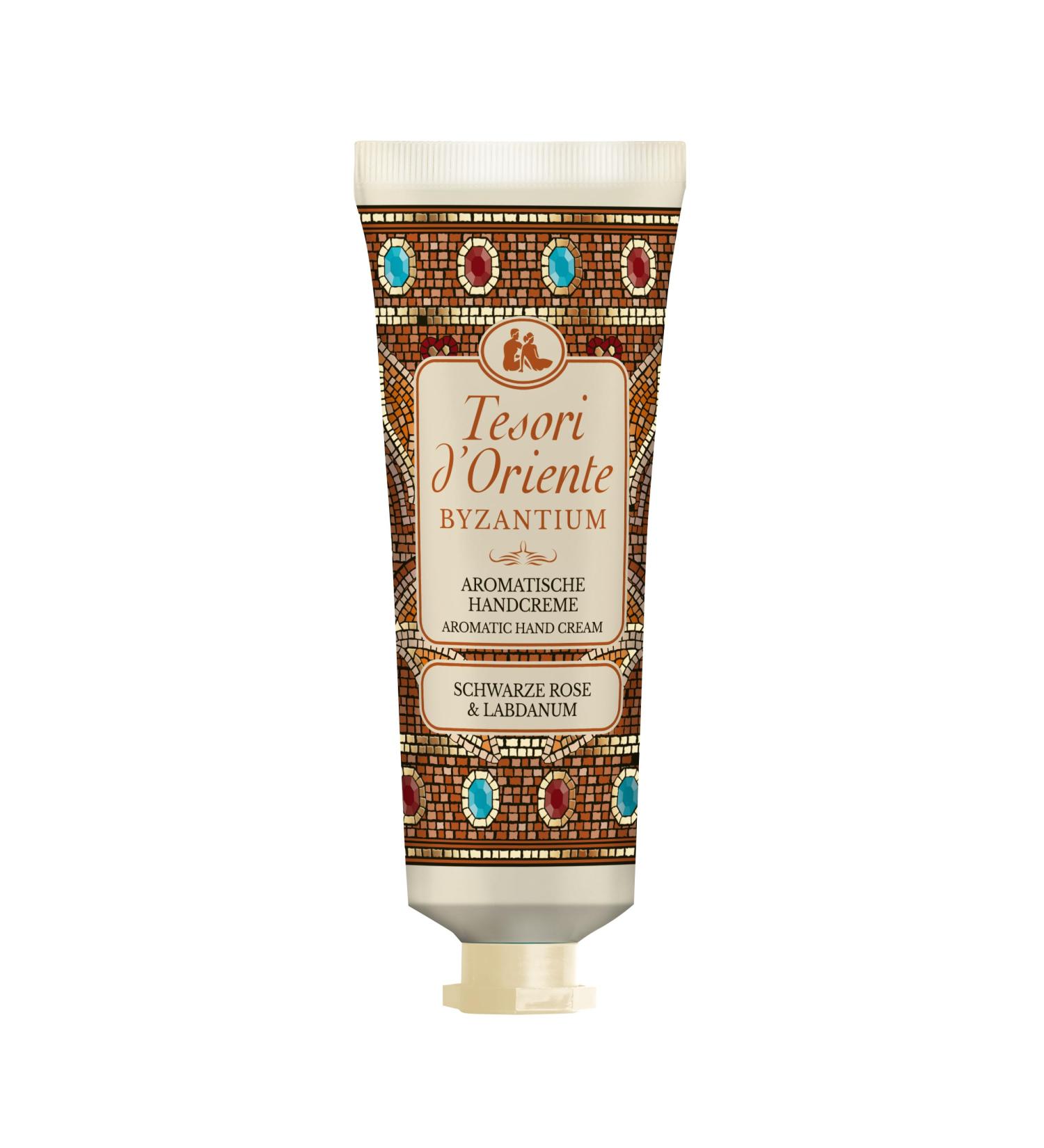  Tesori d'Oriente TESORI D'ORIENTE BYZANTIUM Hand Cream - Delicate Hand Cream with Black Rose and Labdanum - Wellness Ritual for Body and Senses - 75ml - Buy Online on GoSupps.com