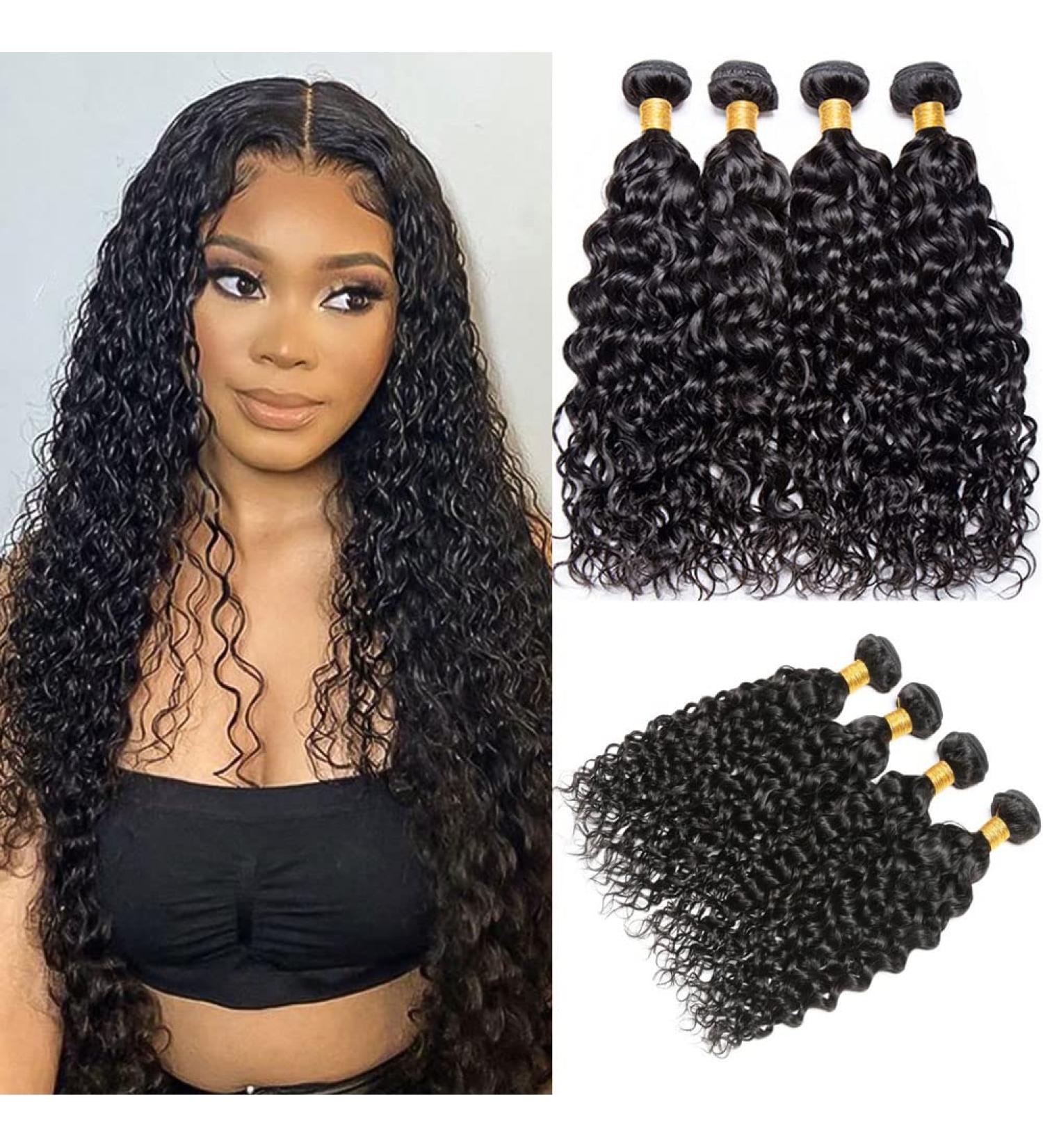 FW Hair 8A Brazilian Water Wave Bundles - 14-20inches, Unprocessed Virgin Human Hair in Natural Color - Buy Online on GoSupps.com