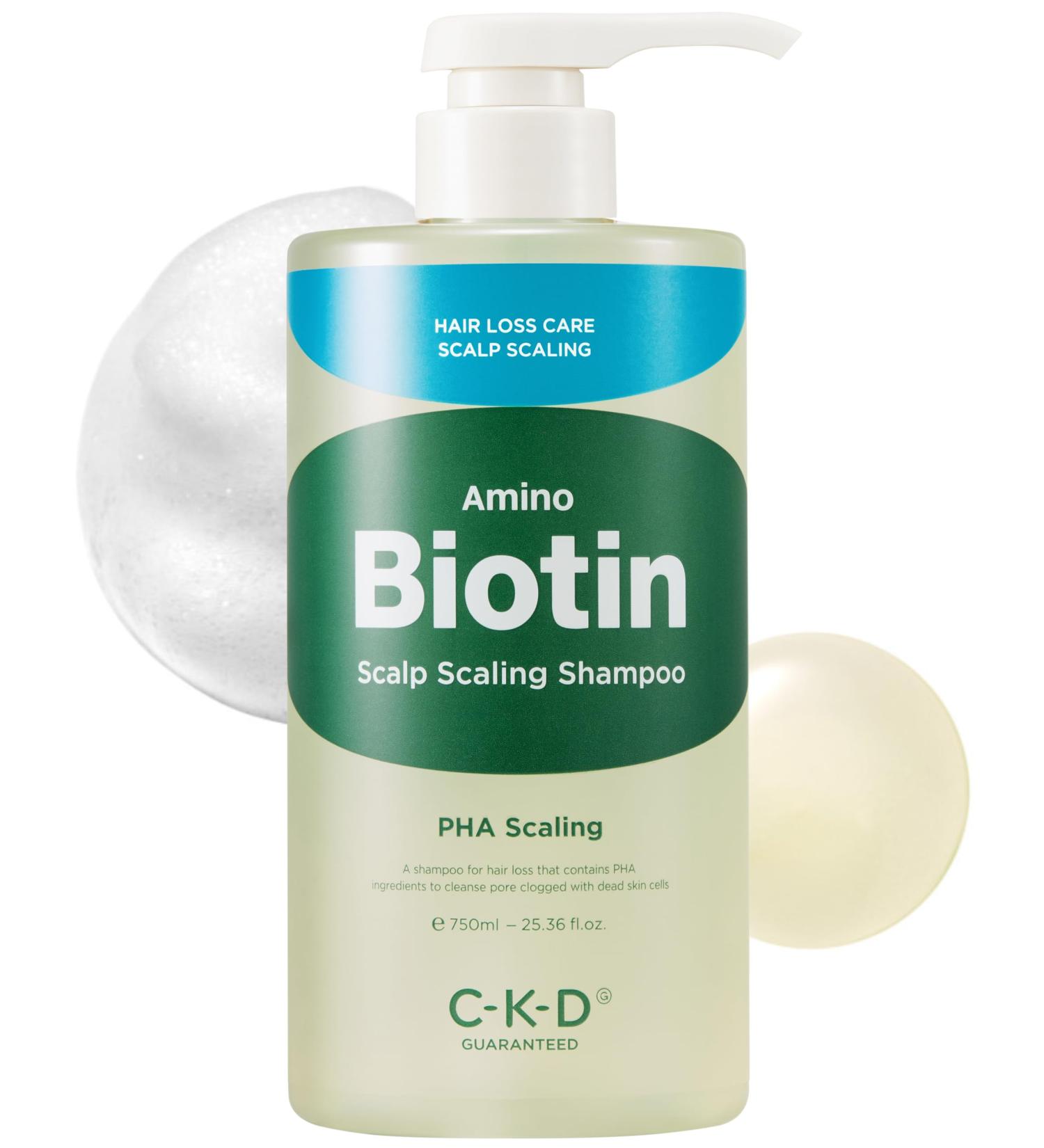 CKD Amino Biotin Scalp Shampoo - Hypoallergenic Hair Loss Relief & Gentle Cleansing for Oily/Sensitive Scalp - 25.4 fl. oz - Buy Online on GoSupps.com