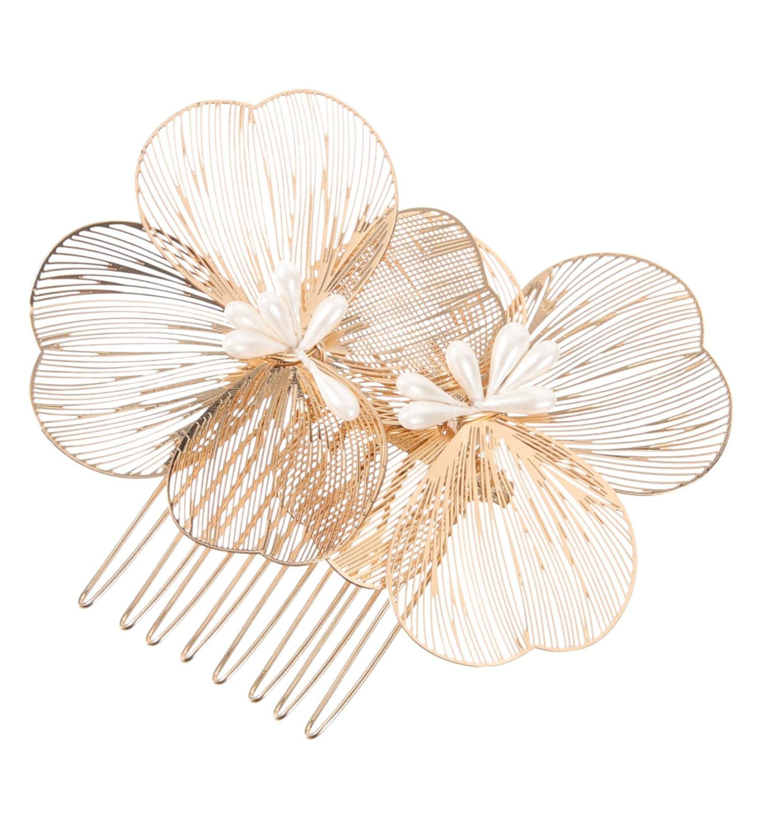 DRESSOOS flower hair accessories girl hair accessories bridal hair accessories headpiece for wedding decoration metal hair comb bridal hair accessory hair pin Hanfu alloy Hair up bride - Buy Online on GoSupps.com