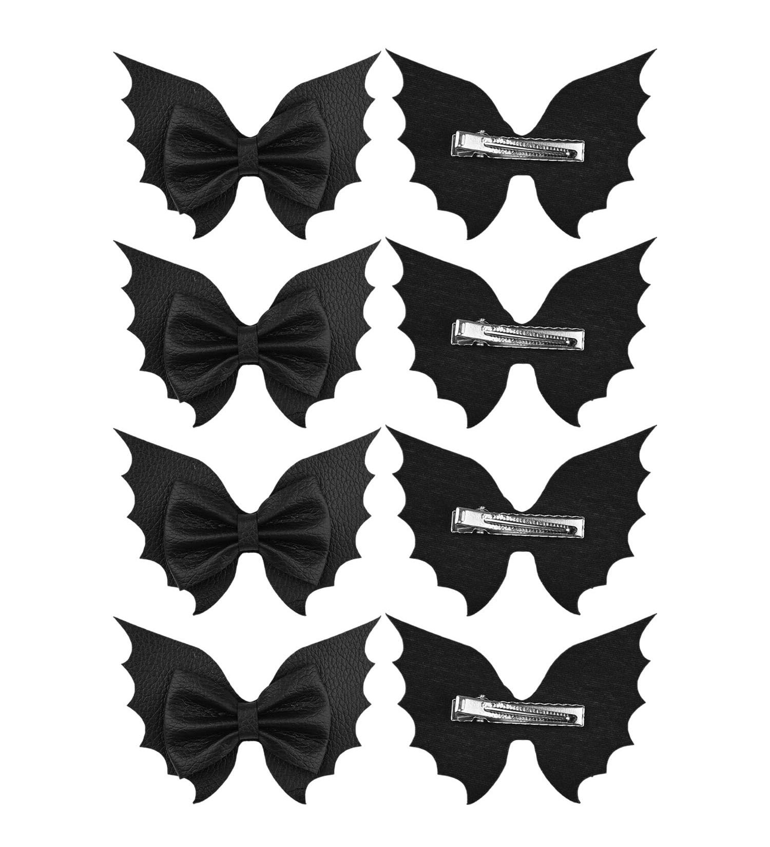 NAUZE Halloween Bat Hair Clips Hair Bow Clips Gothic Black Hairpin Bat Wings Hair Barrettes for Halloween Costume Accessories (4 pairs) - Buy Online on GoSupps.com