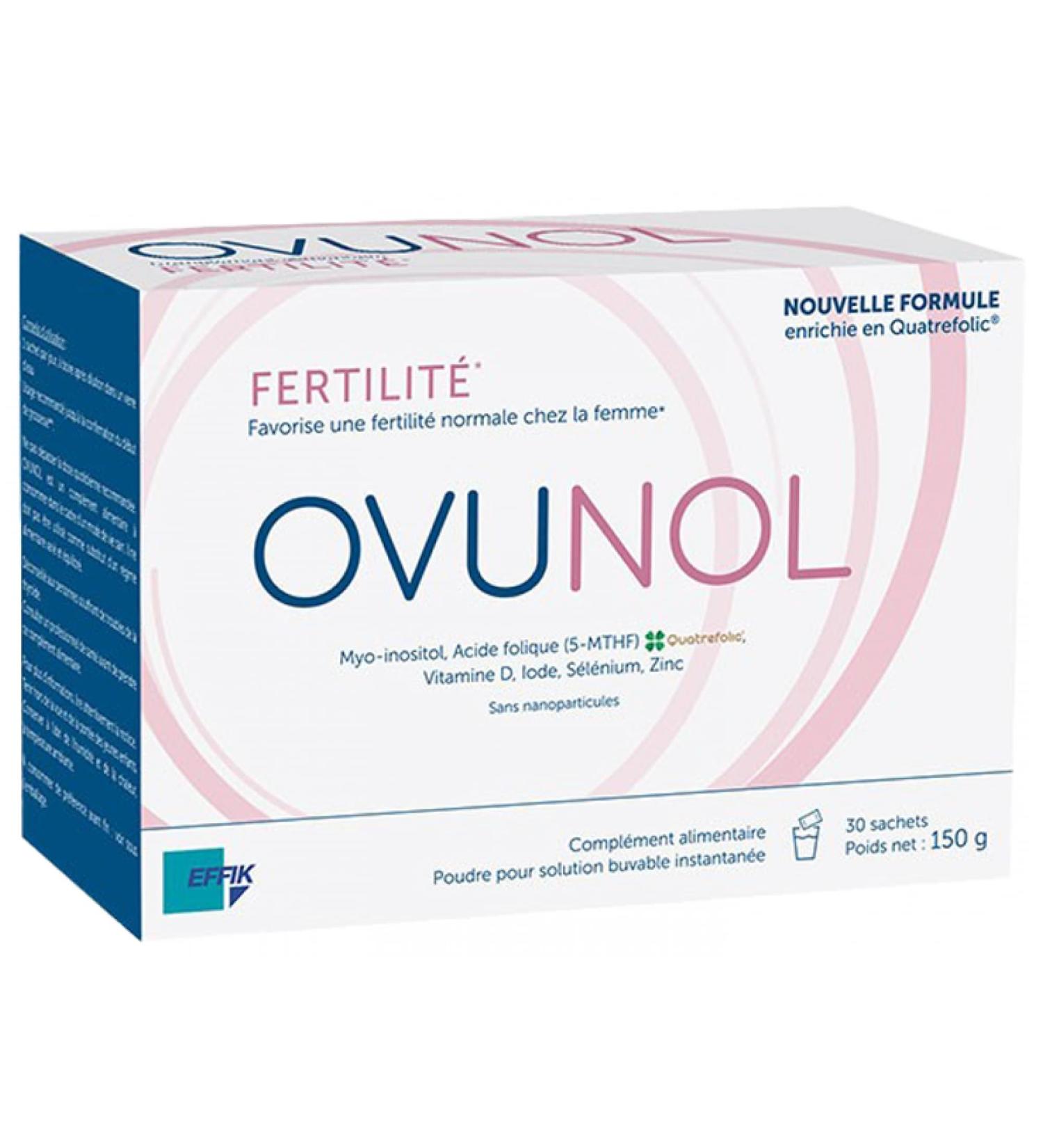 Effik Ovunol Fertility - Pregnancy Food Supplement - Promotes Female Fertility and Helps with Conception - 30 Sachets - Buy Online on GoSupps.com