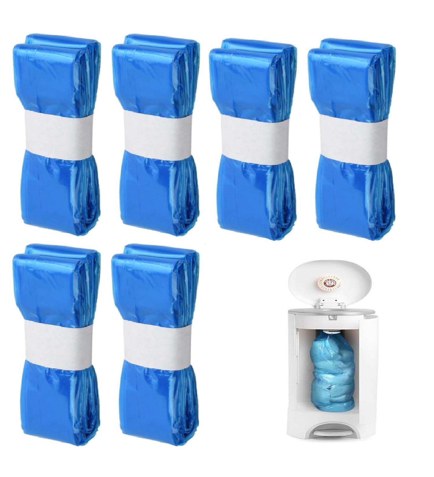 Kioiner 6 Pcs Diaper Pail Refill Bags 4.5m x 26cm Baby Diaper Bin Refills Replacement Bags Holds Up to 280 Newborn Diapers Compatible with Genie Munchkin Angelcare Diaper Pail - Buy Online on GoSupps.com