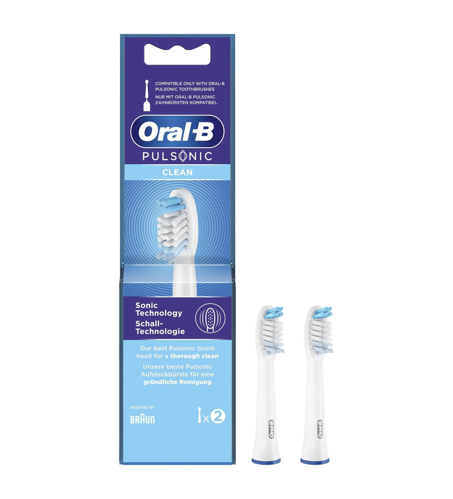 Oral-B Pulsonic Clean Sonic Toothbrush Heads - Pack of 2 - Buy Online on GoSupps.com