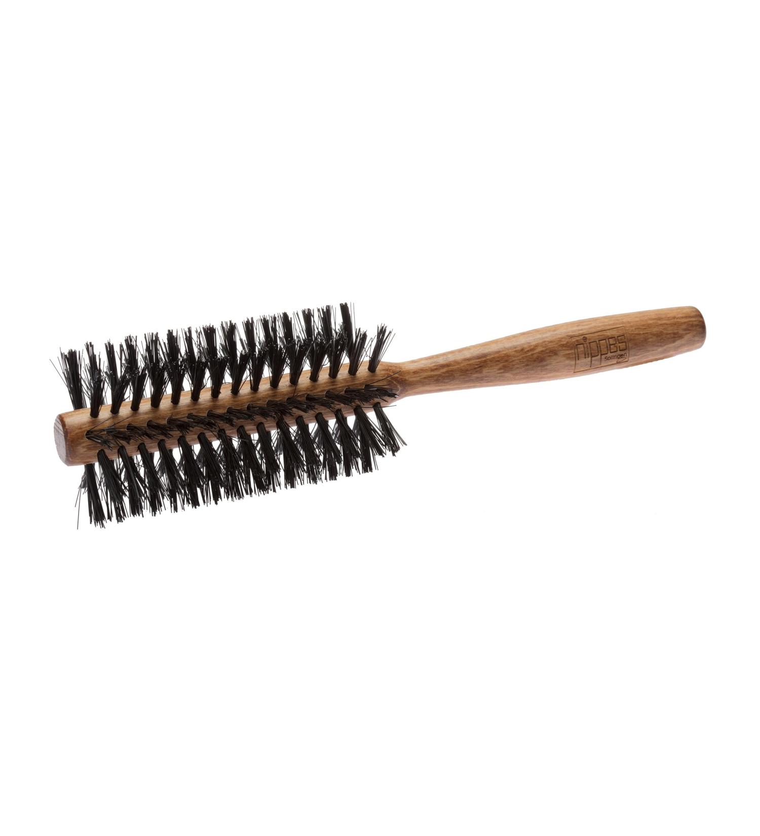 Nippes Solingen Round Brush 8 Terhig 48mm | Premium Horsehair & Nylon Bristle | Beech Wood Handle | Ideal for Curls & Waves Styling - Buy Online on GoSupps.com
