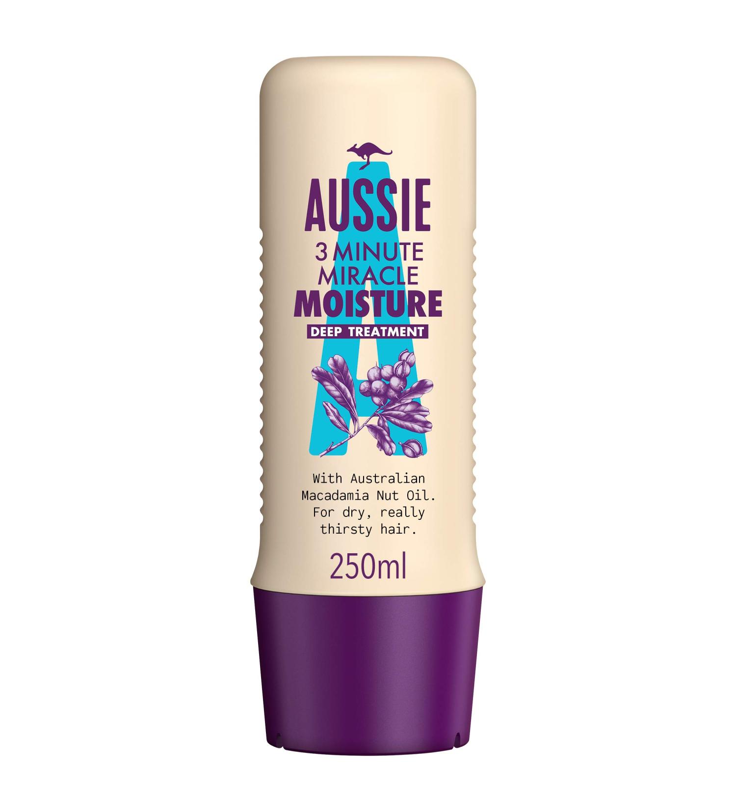 Aussie 3 Minute Miracle Moisture Deep Treatment Conditioner 250ml - Intense Hydration for All Hair Types | International Shipping Available - Buy Online on GoSupps.com