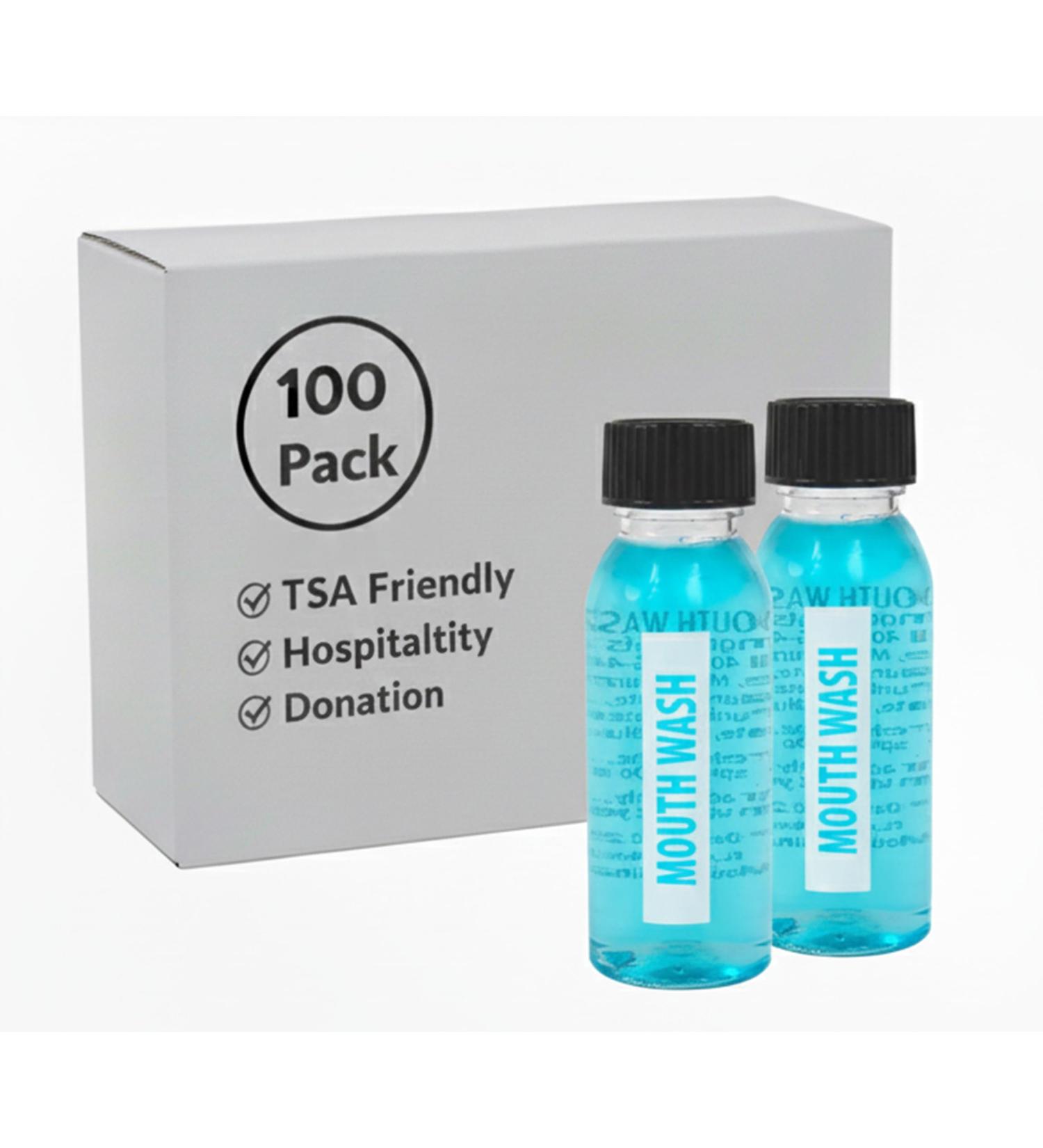 100 Bottles 1 oz. Mouth Wash for Dental Hygiene Oral Care Cavity Prevention Hospitality Hotel Charity Donation Drives (1 Ounce) 1 Fl Oz (Pack of 100) 100.0 - Buy Online on GoSupps.com