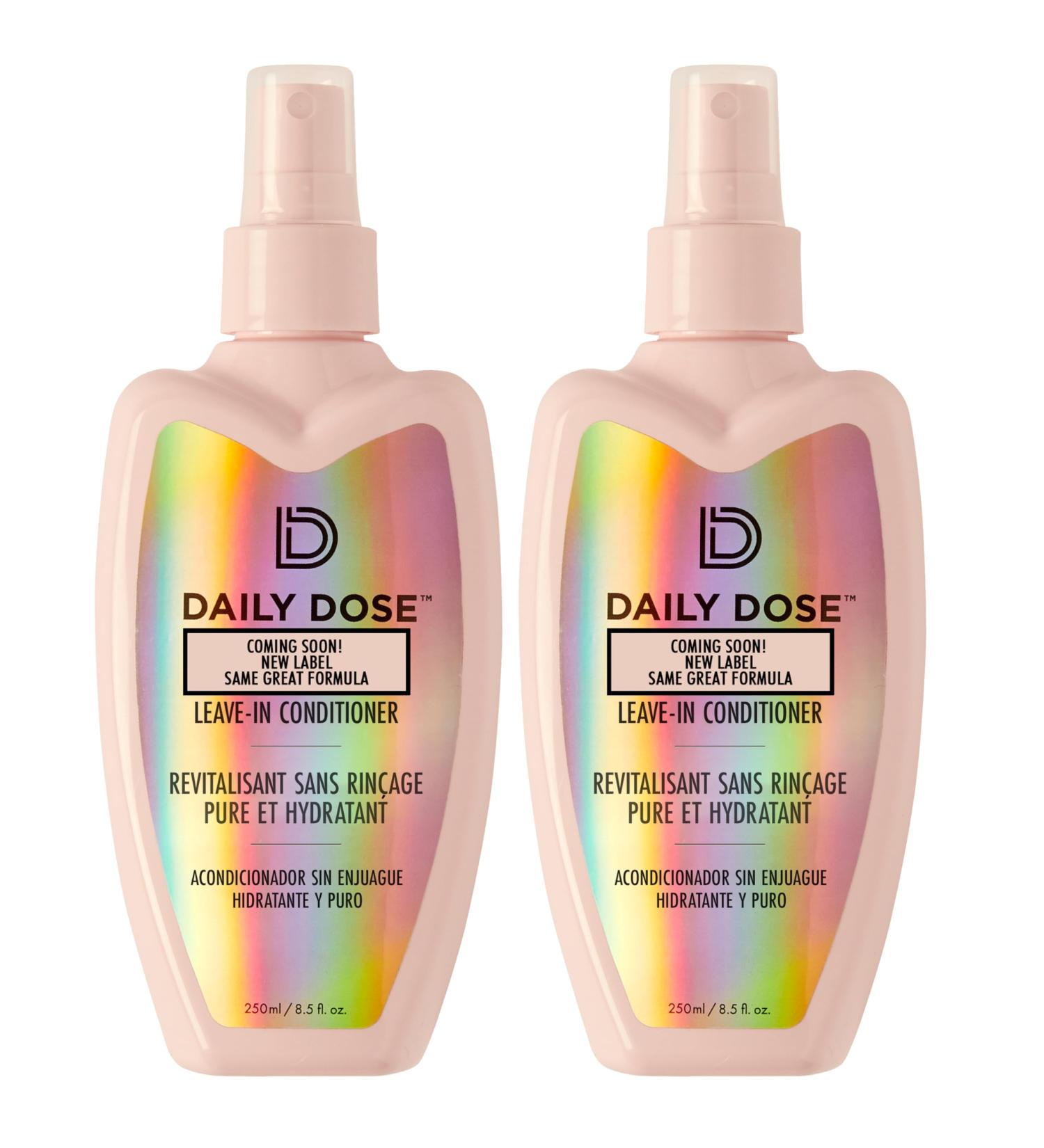 DAILY DOSE Leave-In Conditioner (2 Pack 8.5oz) Hair Detangler Spray (Award Winning) Paraben Free Phthalates Free Cruelty Free Vegan Leave-In Spray Conditioner (2 Pack) - Buy Online on GoSupps.com