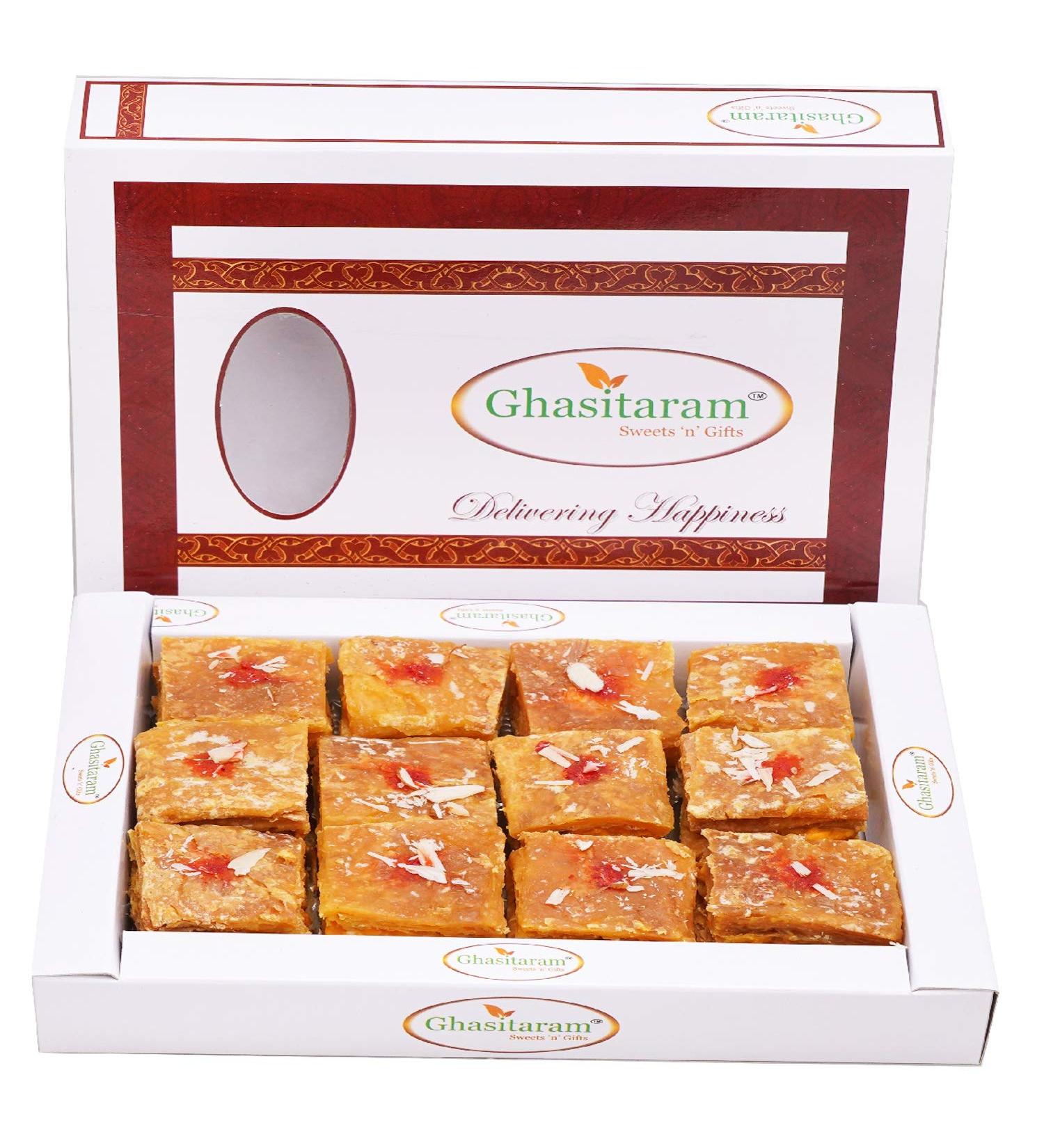 Ghasitaram Gift Holi Gifts Puffed Dryfruit Pastry Bites 400 GMS |Gift for Diwali Holi Rakhi Valentine Christmas Birthday Anniversary Her Him| - Buy Online on GoSupps.com