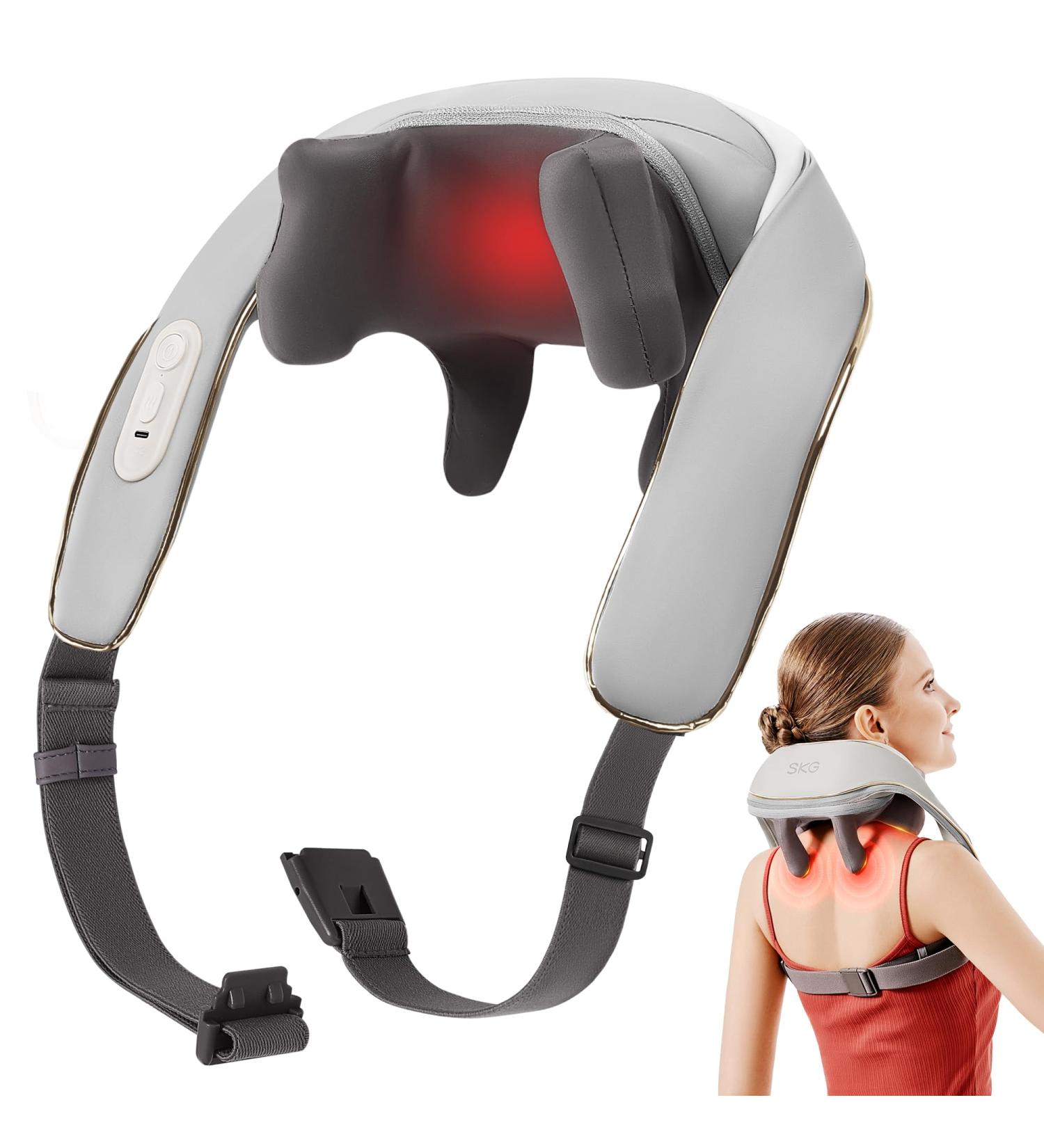 SKG 6D Deep Tissue Neck Massage Device - Pain Relief for Neck Shoulders & Legs | Ideal Gift for Men & Women | Home & Office Use - Buy Online on GoSupps.com