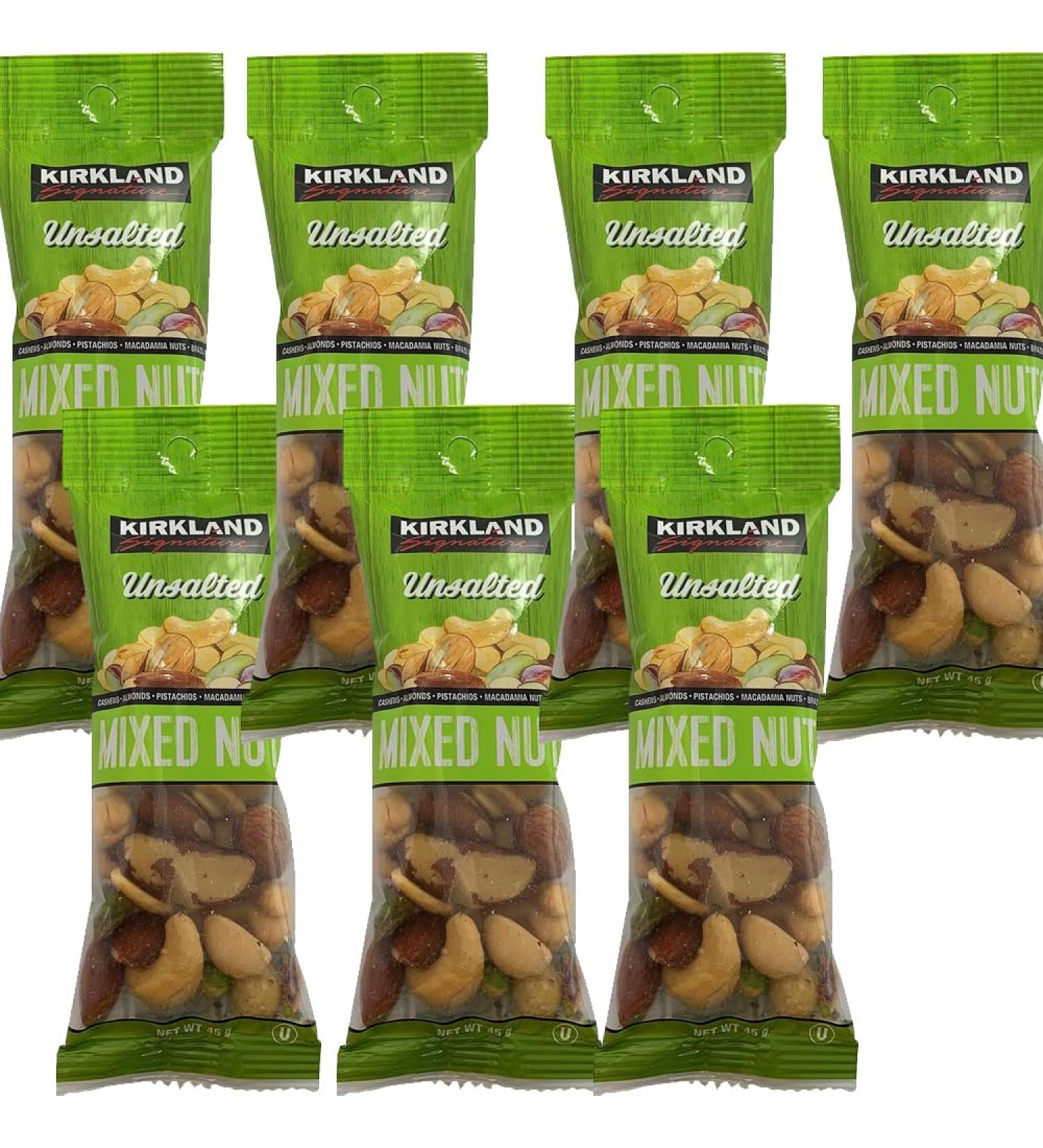 Signature Unsalted Mixed Nut Snack Pack 45g - Mix of Cashews Almonds Pistachio Brazil Nuts and Macadamia (07 Packs) - Buy Online on GoSupps.com