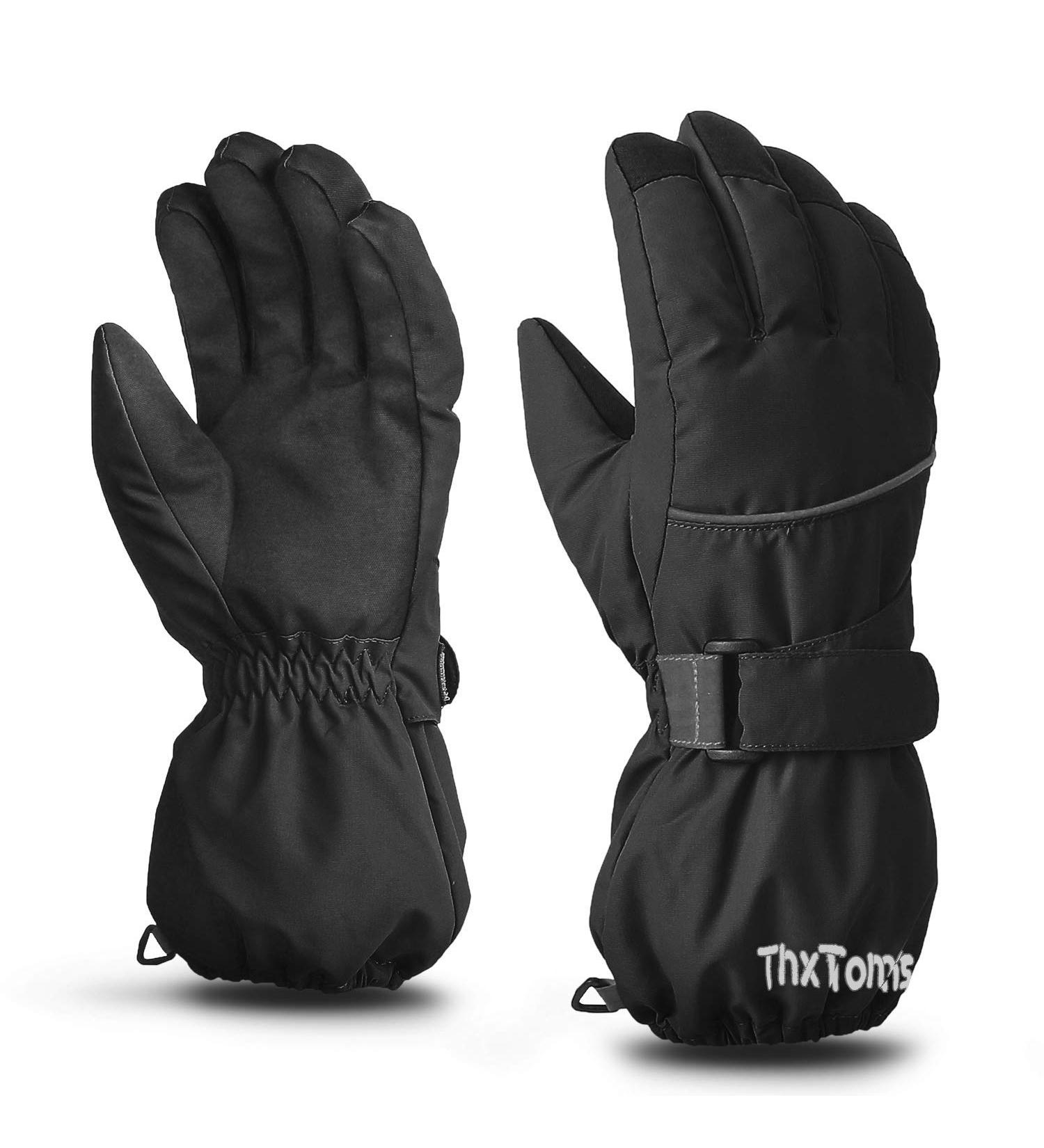 Thxtoms Children Ski Gloves | Winter Warm -15 | Windproof Waterproof | Thick Oxford Palm | Snowboard & Skiing | Girls 11-14 Black - Buy Online on GoSupps.com