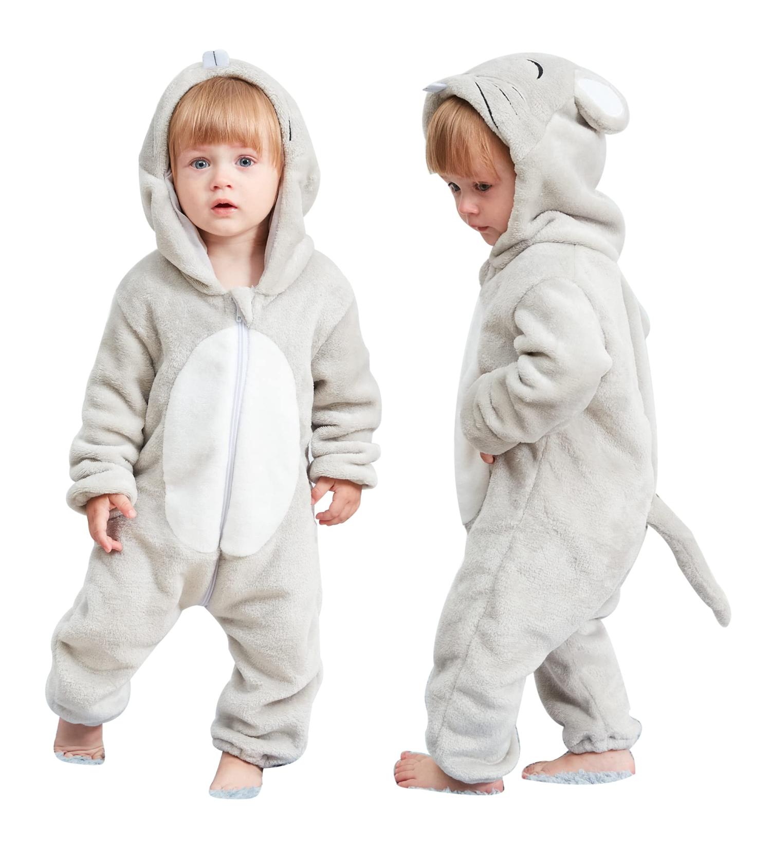 COOKY.D Unisex Winter Hooded Romper Jumpsuit 18-24 Months - Mouse - Buy Online on GoSupps.com