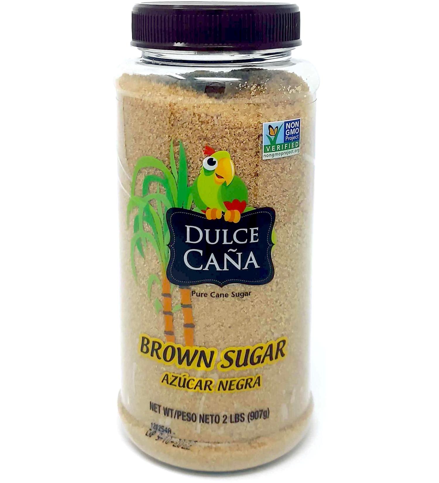 Organic Non-GMO Pure Cane Brown Sugar - 2lb Jar - 2 Pound Pack - Dulce Caa Azcar Negra - Buy Online on GoSupps.com