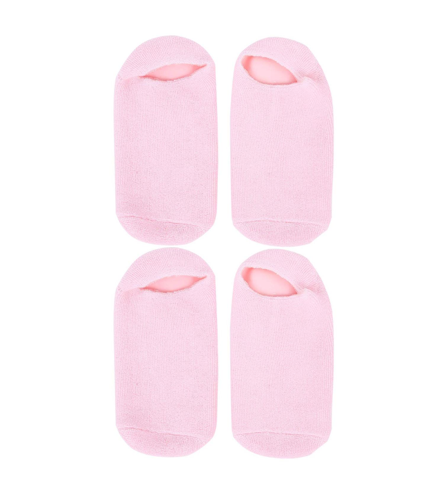4pcs Moisturizing Foot Care Socks - Anti-Cracking Pink Socks for Home & Salon Use | International Shipping - Buy Online on GoSupps.com