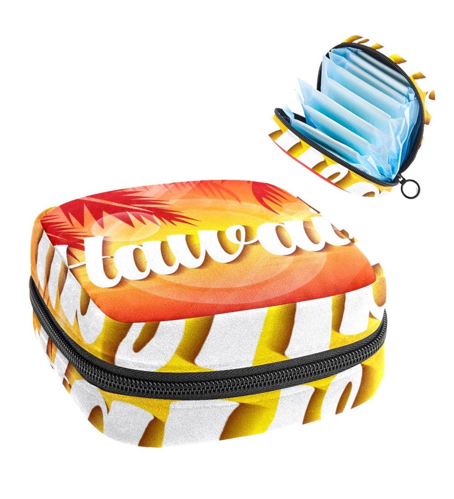 Women's Hawaii Sunset Portable Period Kit - Bonds Storage Pockets for Feminine Products - Buy Online on GoSupps.com