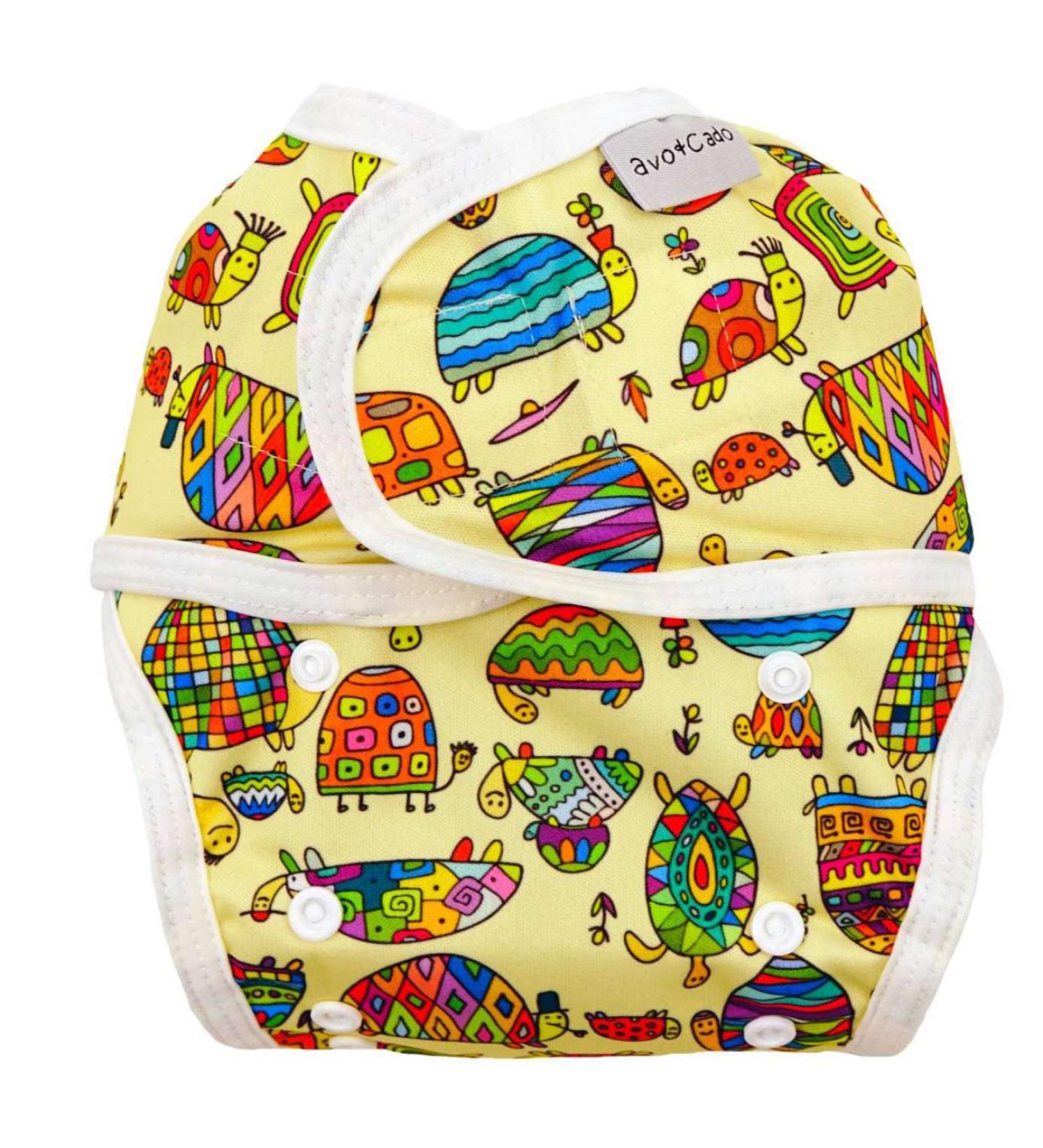 Avo&Cado Sprout Overpants - Size 2 (Pattern: Happy Turtles)