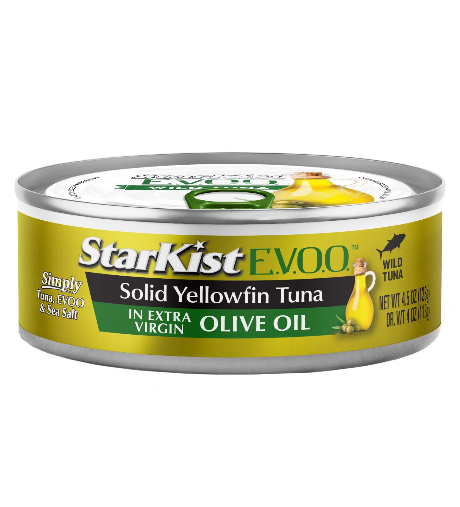 StarKist E.V.O.O. Yellowfin Tuna in Olive Oil 4.5 oz Can - Pack of 12 - Buy Online on GoSupps.com