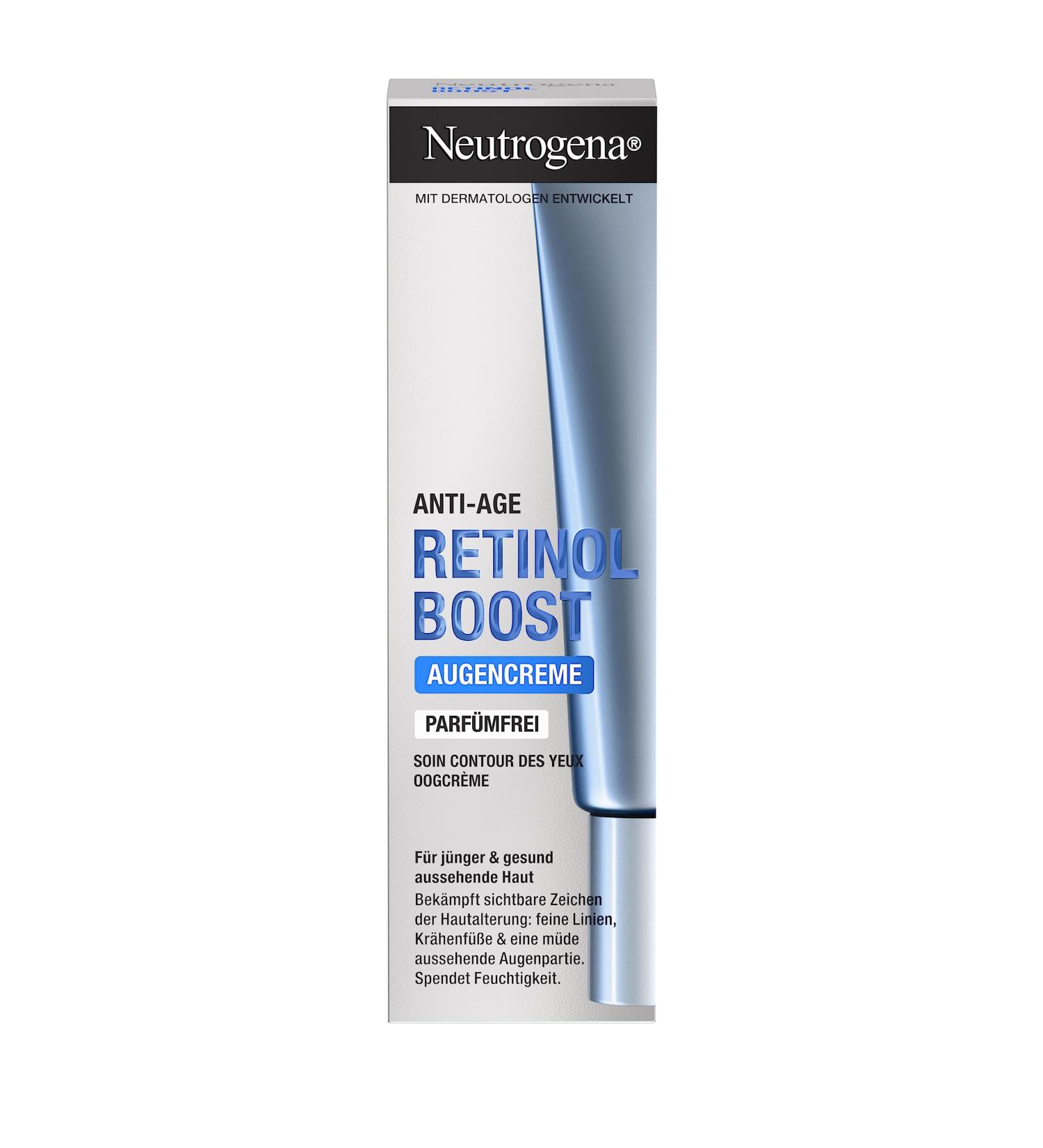 Neutrogena Retinol Boost Eye Cream 15ml | Anti-Aging Moisturizer with Myrtle Leaf Extract & Hyaluronic Acid for Youthful Skin - Shop Internationally - Buy Online on GoSupps.com