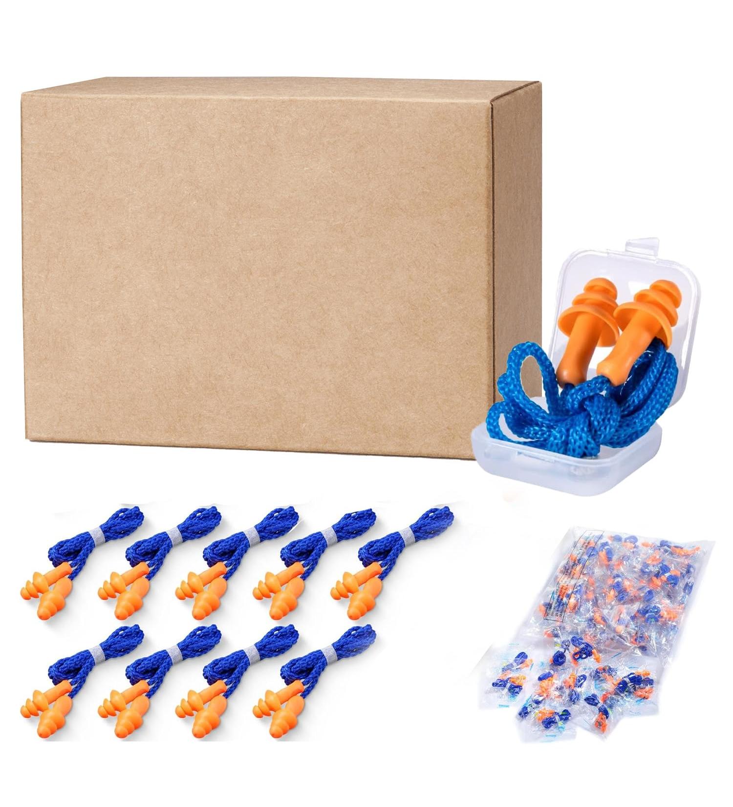 12 Pairs Reusable Silicone Ear Plugs - Noise Cancelling Sleep Earplugs with Cord for Ultimate Comfort - Buy Online on GoSupps.com