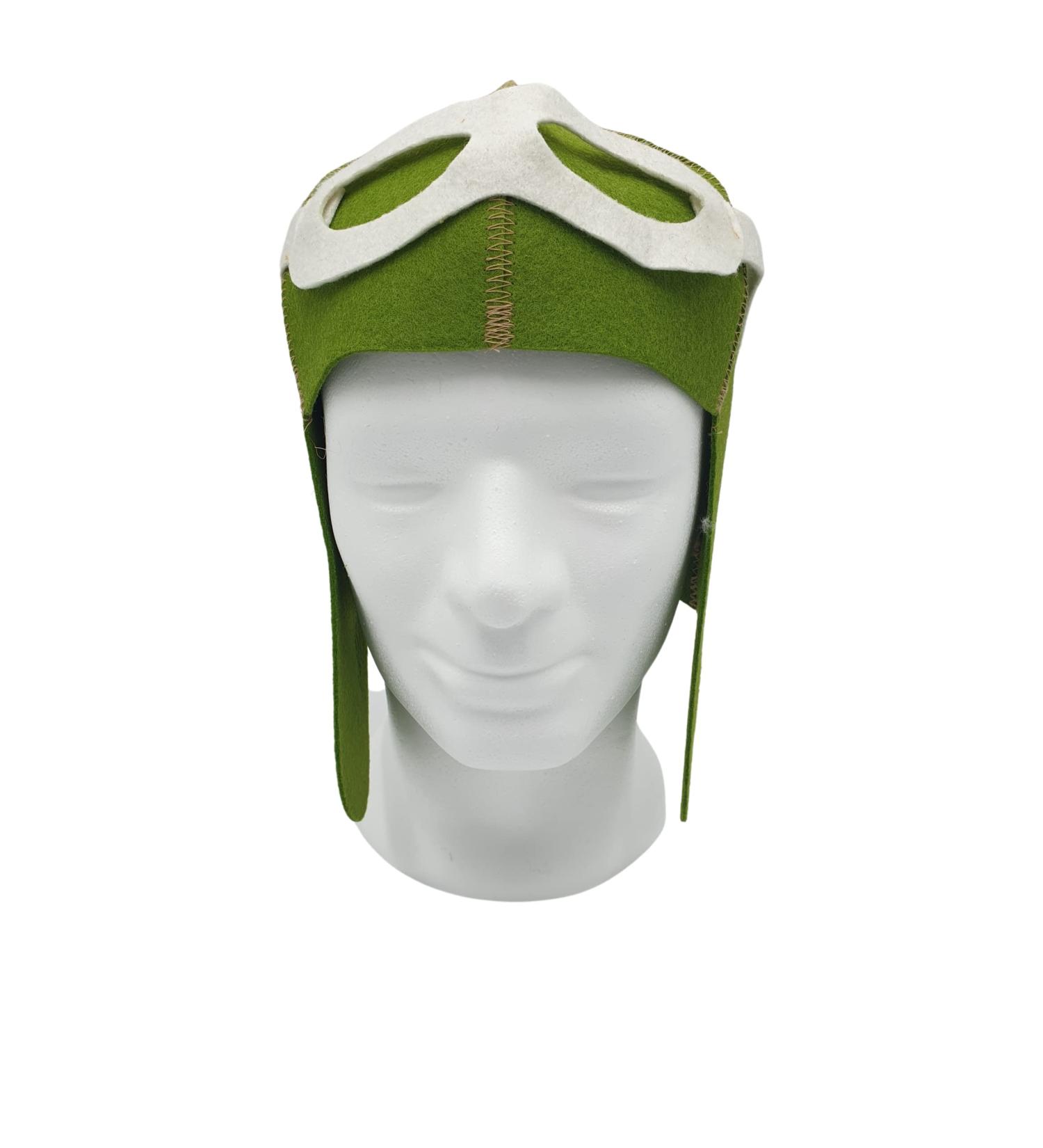 Fragrant Moments Sauna Hat 'Pilot Green' - 100% Cotton Felt Sauna Cap for Ultimate Relaxation | International Shipping - Buy Online on GoSupps.com
