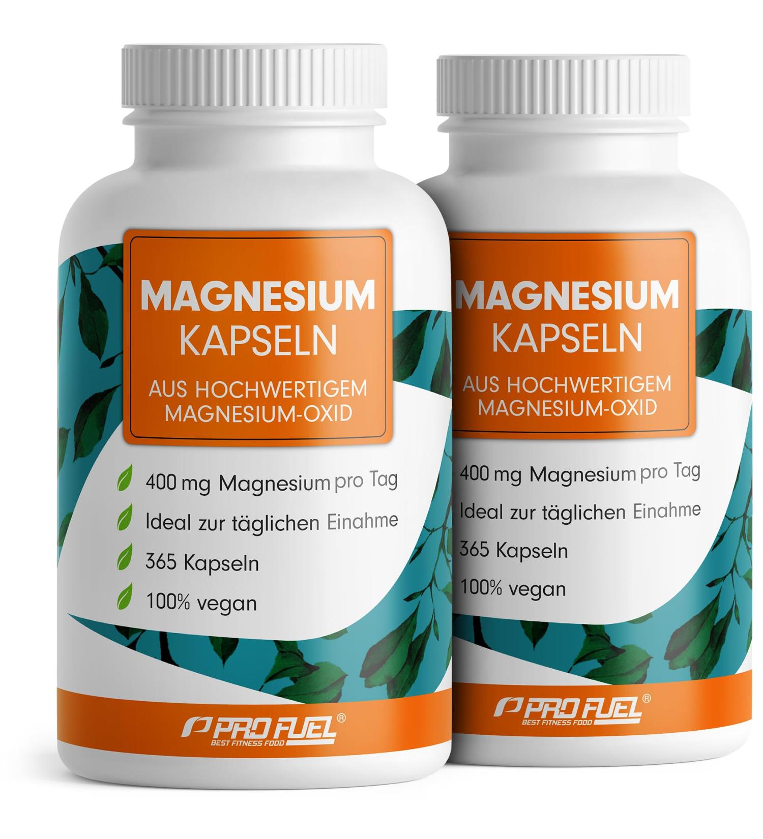High-Potency Magnesium Capsules 730x - 668mg Magnesium Oxide 400mg Per Capsule Vegan Lab-Tested - 2x365 Capsules for Optimal Health - Buy Online on GoSupps.com