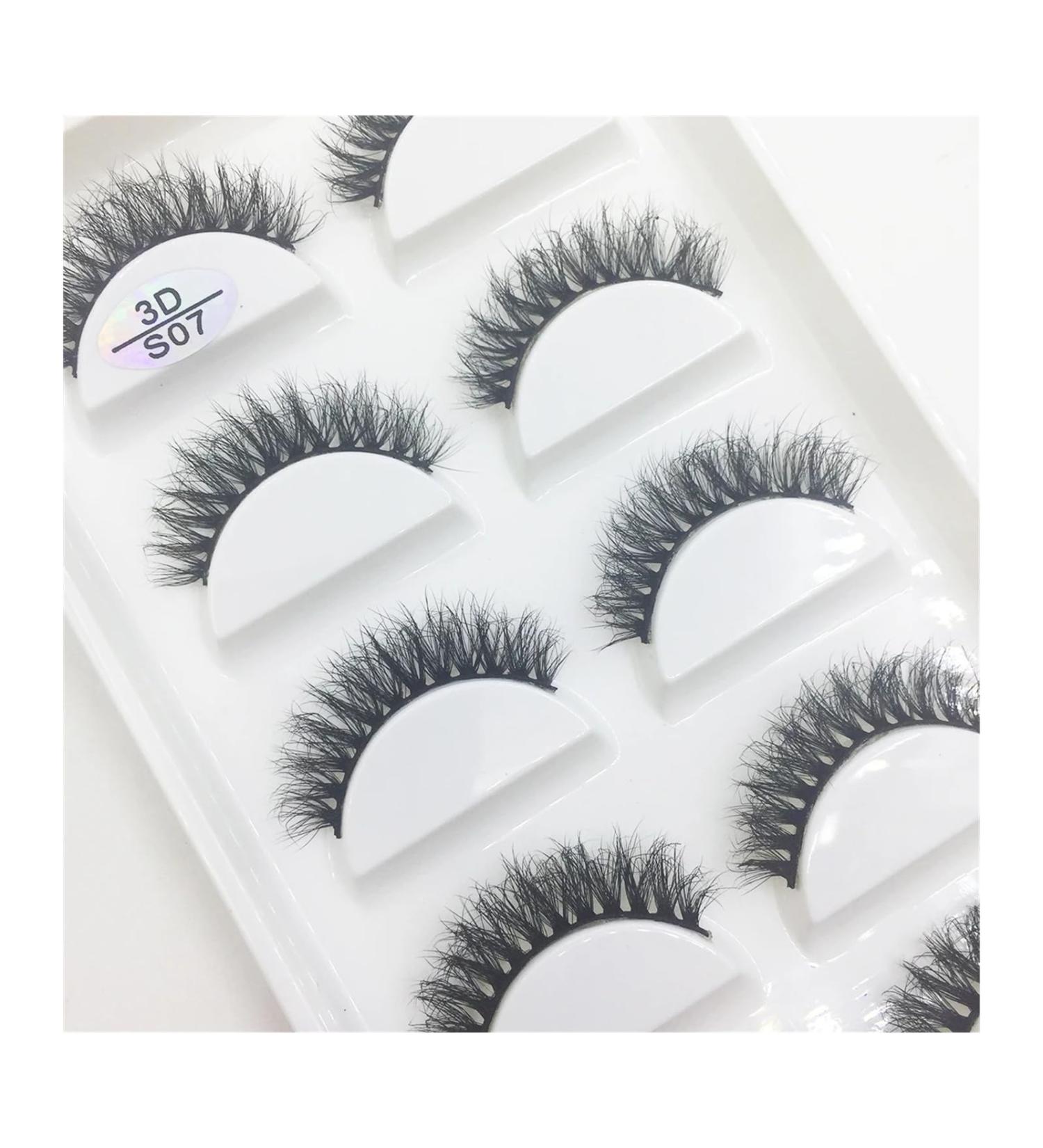 UAMOU 10/50 Boxes 37 Style 5 Pairs Natural 3D False Eyelashes Makeup Fake Eye Lashes Faux Cils Make Up Beauty Maquillaje Cheerfully (Color : 5Pairs S07 Size : 20 Boxes 100Pairs) - Buy Online on GoSupps.com