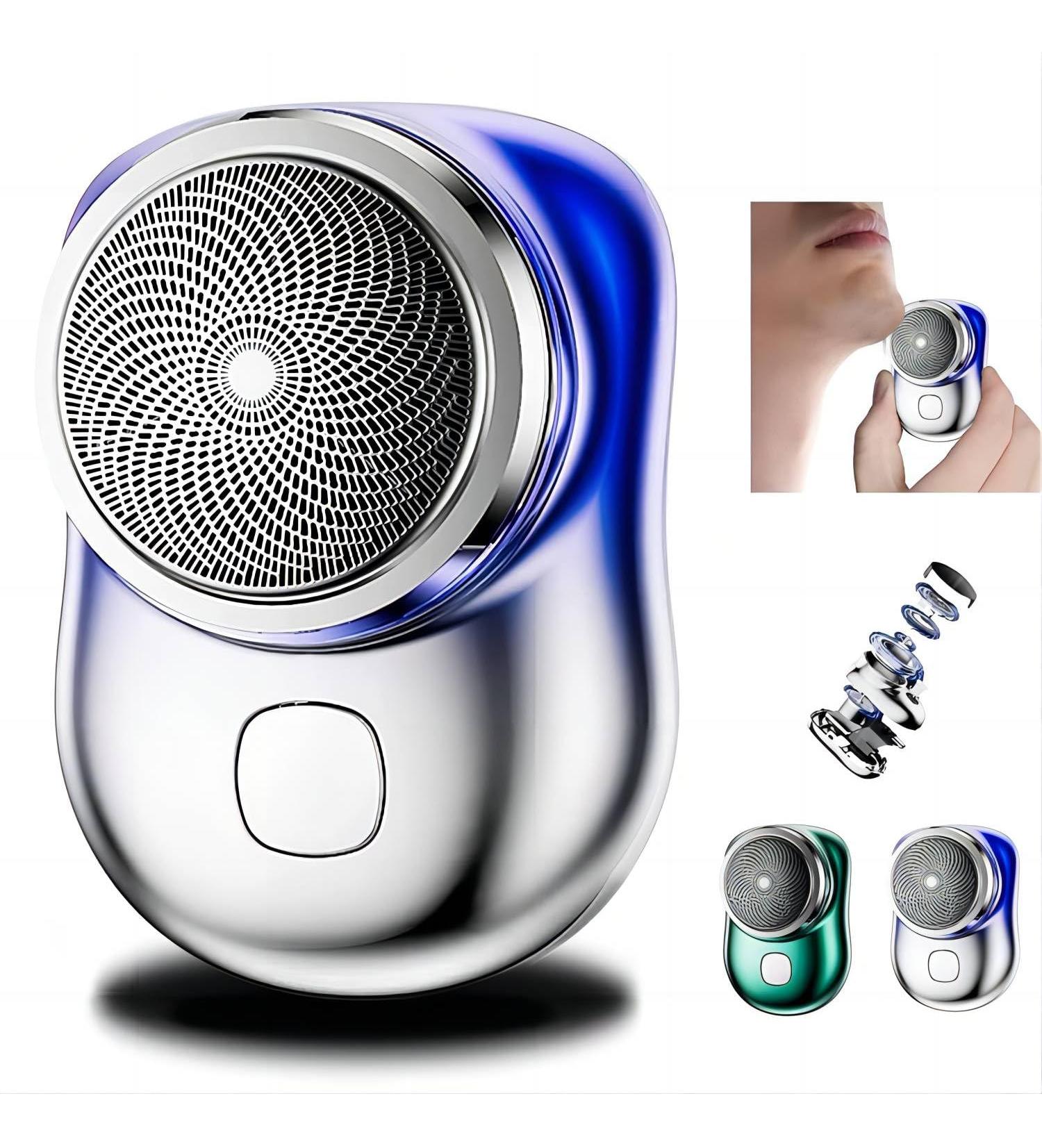 Mini Shaver Mini Shaver Portable Electric Shaver 2024 New Upgrade One-Button Use USB Mini Shaver Charging Suitable for Home Car Travel:Gradient Blue(E7).