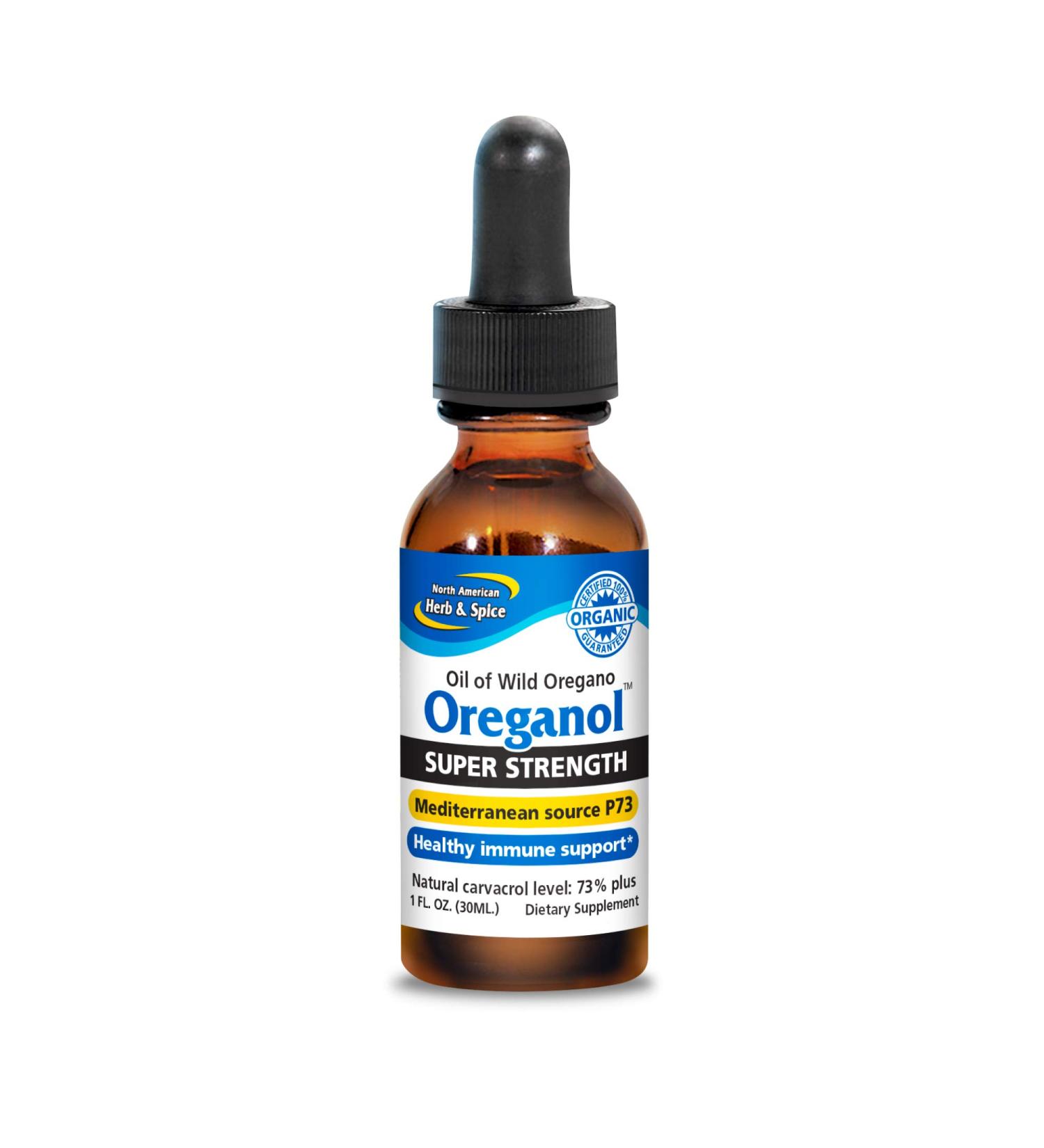 North American Herb & Spice Oreganol P73 - 1oz Organic Oregano Oil for Immune Support - Non-GMO, 432 Servings - Buy Online on GoSupps.com