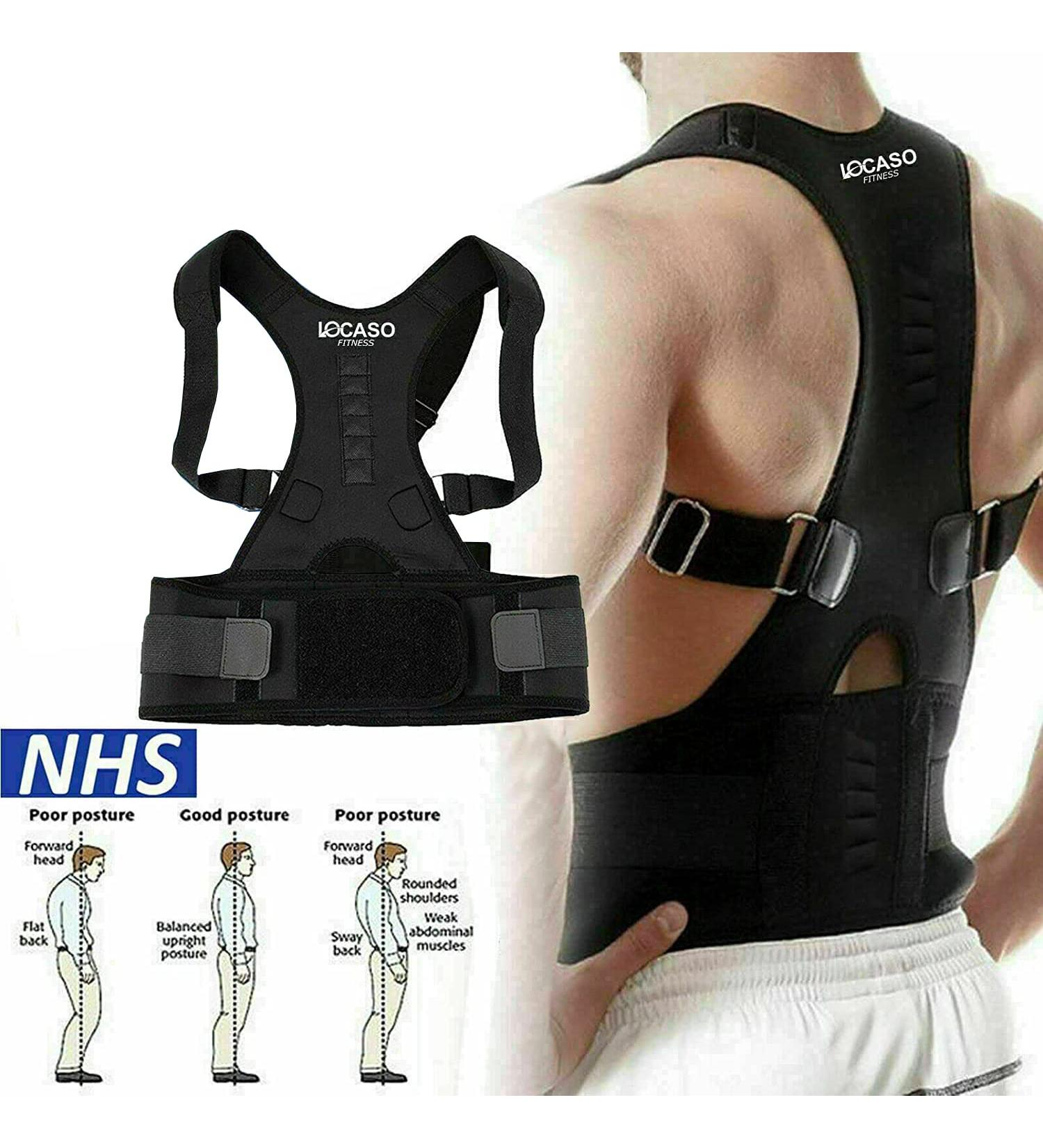 walgreen Xample Magnetic Back Support Belt Brace Lumbar Posture Corrector Pain Shoulder Neoprene Back Brace Posture Corrector Spinal Support for Women and Men (Small) - Buy Online on GoSupps.com