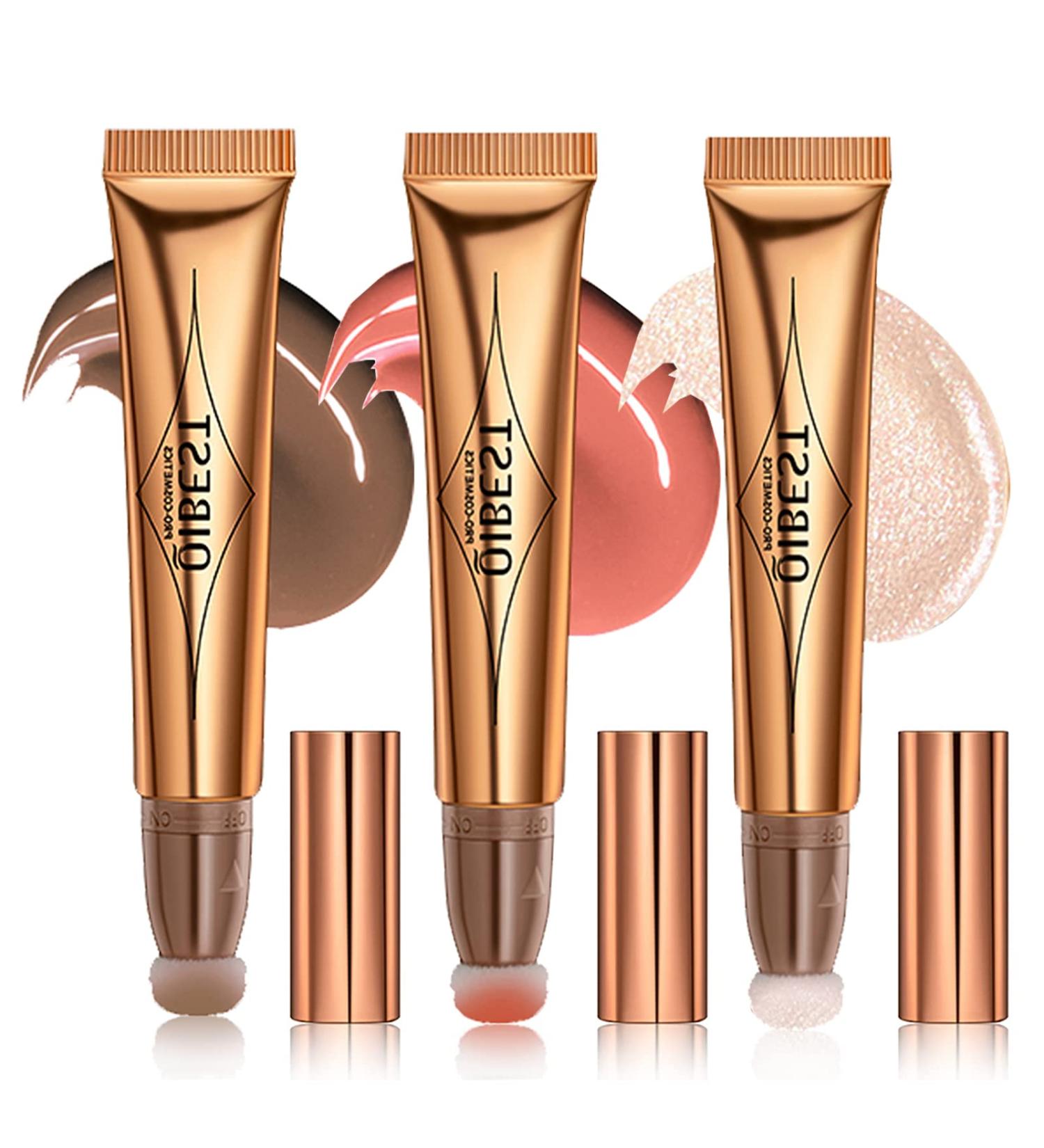 Yeweian 3PCS Liquid Contour Beauty Wand Set - Cream Bronzer, Blush, Highlighter Sticks - Cruelty-free & Blendable - Natural Matte Finish - Buy Online on GoSupps.com