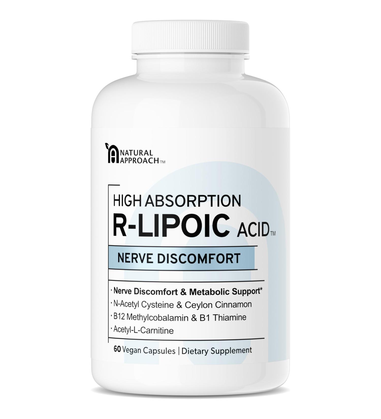 Buy High Absorption R-Lipoic Acid - Supports Nerve Health Healthy Aging & Cardiovascular Wellness - 60 Vegan Capsules - Buy Online on GoSupps.com