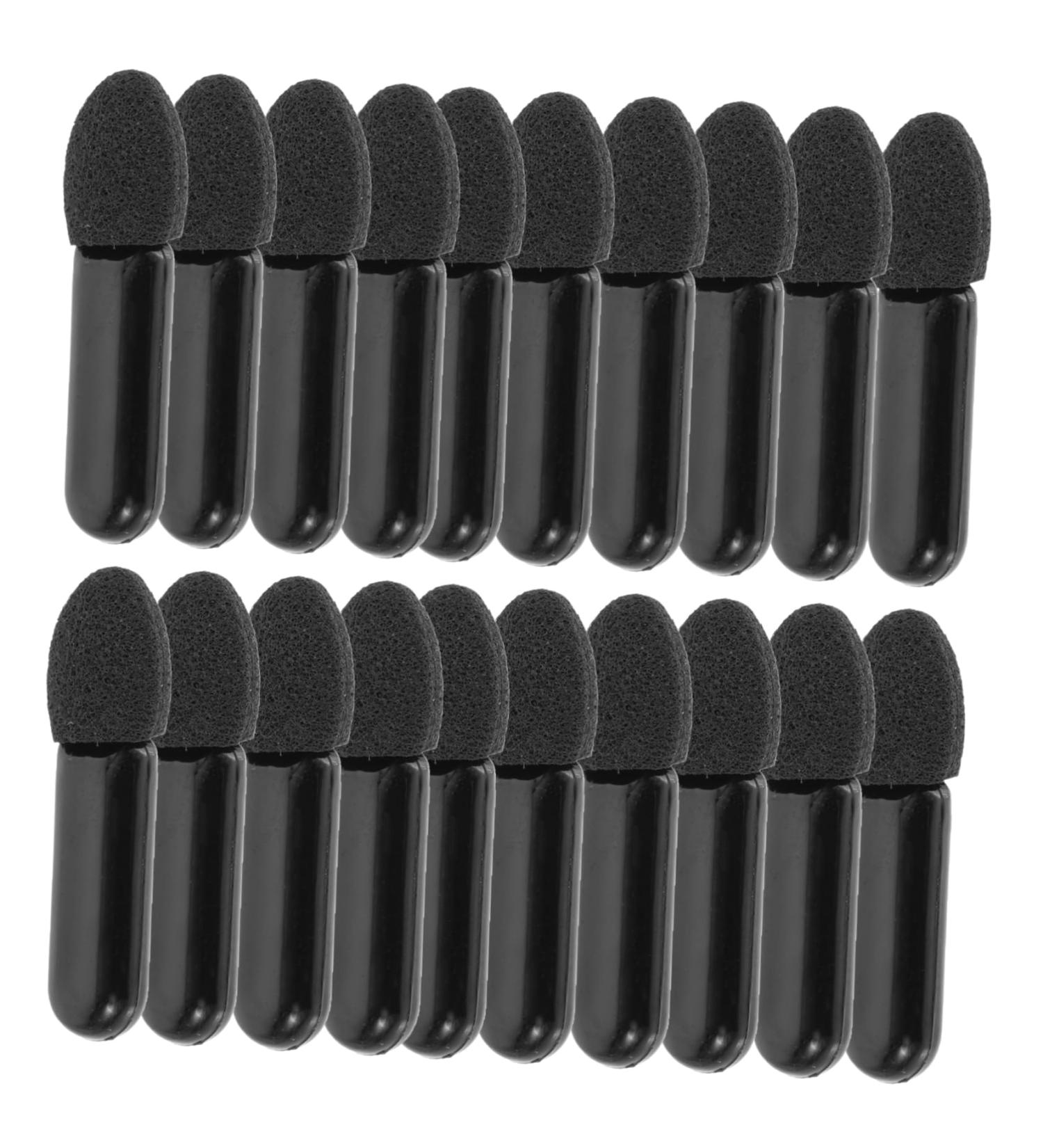 Baluue 100pcs Mini Eyeshadow Swab Foam Eyeshadow Eyelash Spoolie Mascara Wand Plastic Black - Buy Online on GoSupps.com
