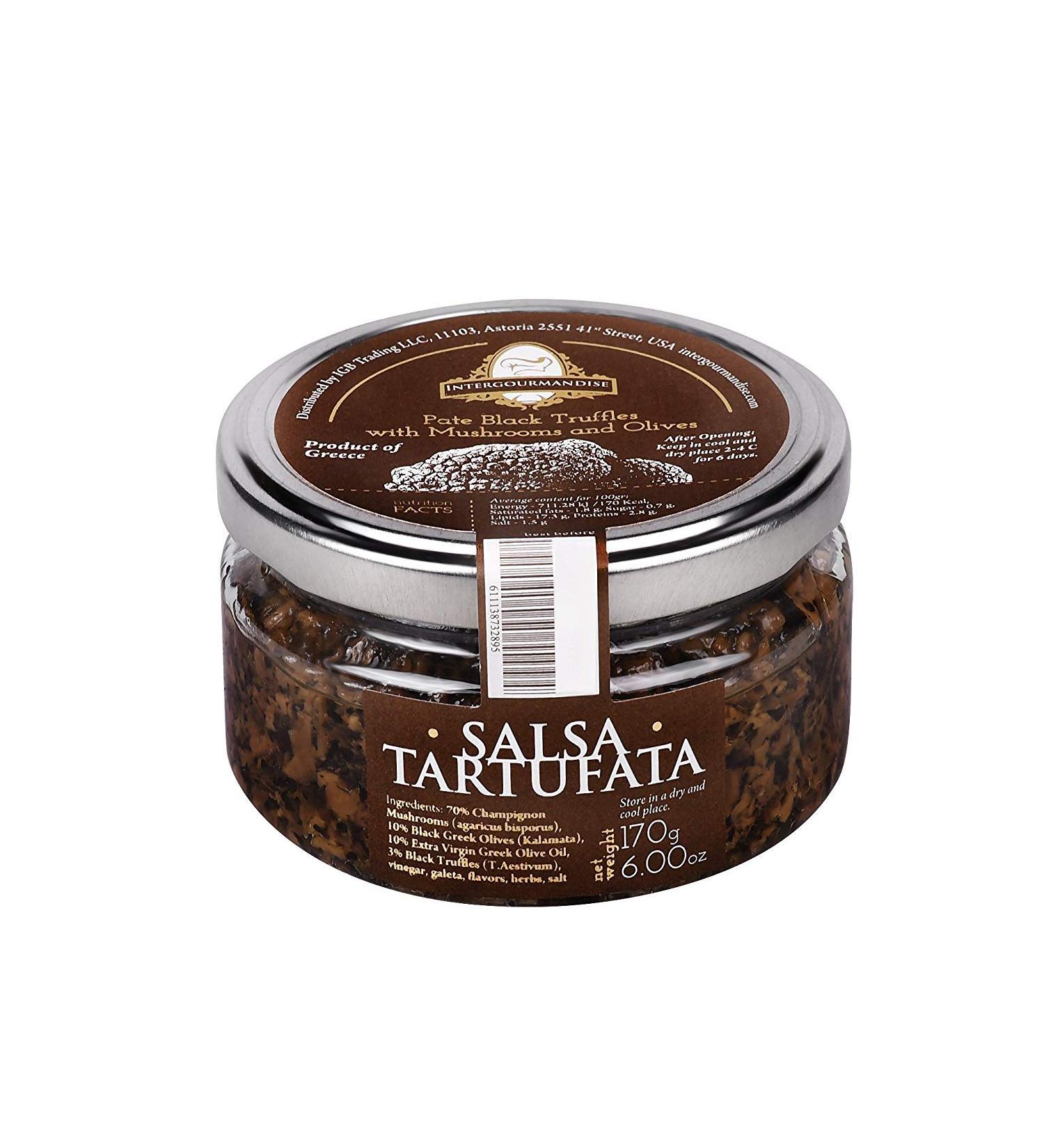 Salsa Tartufata | Mix of Black summer Truffles & Champignon mushrooms | 6 oz. / 170 g. Glass Jar