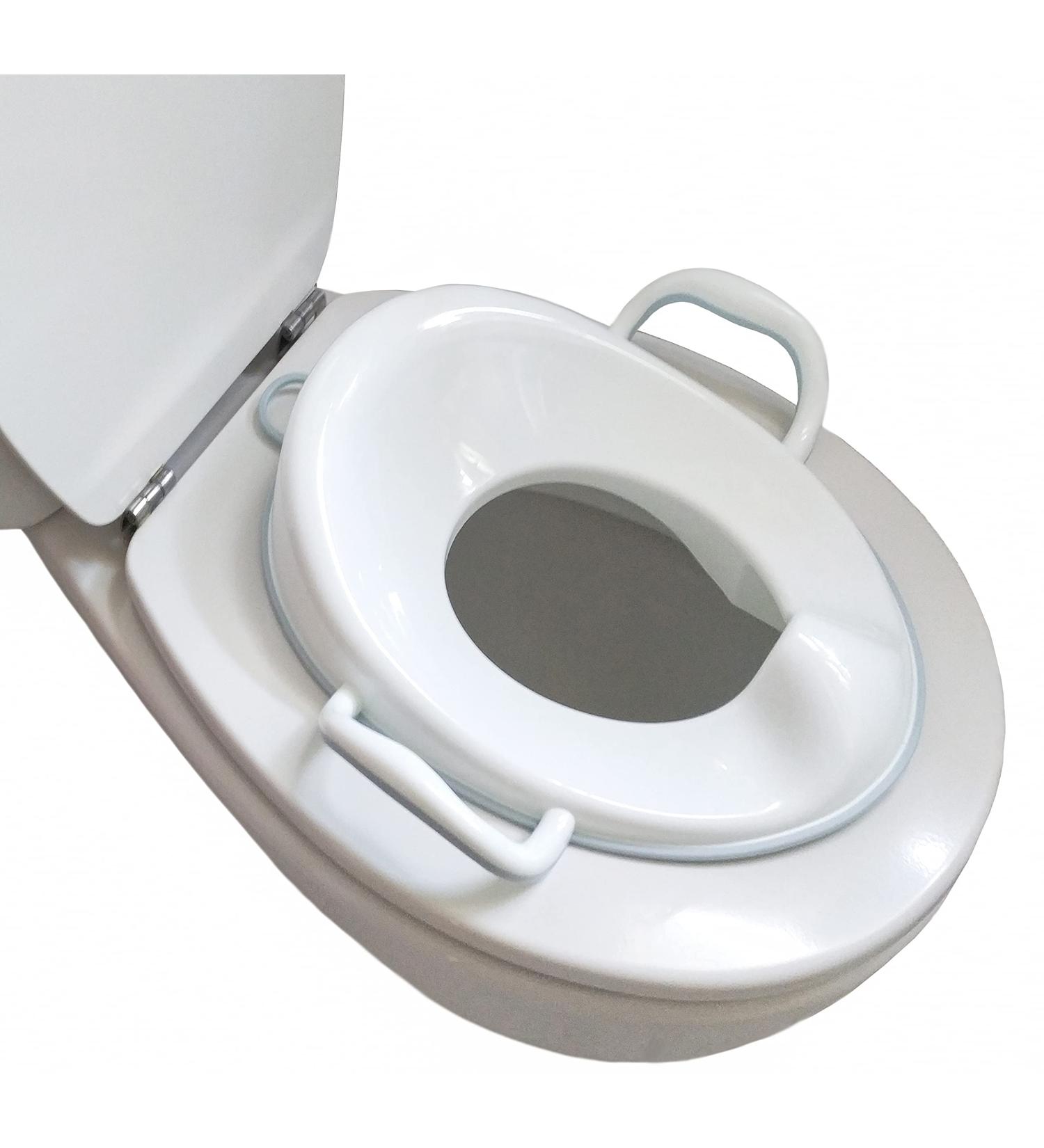 BISOO Potty Training Toilet Seat - Children WC Adapter - Baby Toilet Reducer - Safe and Comfortable - Compact and Portable - Blue Seat with Hanging Hook - Buy Online on GoSupps.com