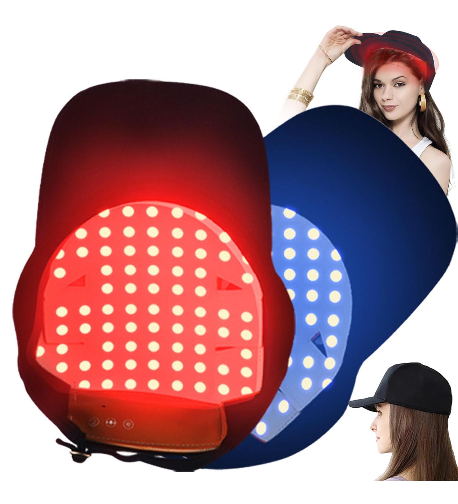 Casque De Croissance Des Cheveux Lumi re Rouge Et Bleue 630 Nm 650 Nm 470 Nm 4 Modes + Massage Par Vibration Chapeau Repousse Rapide Des Cheveux Pour La Perte De Cheveux Avec 70 Led - Buy Online on GoSupps.com
