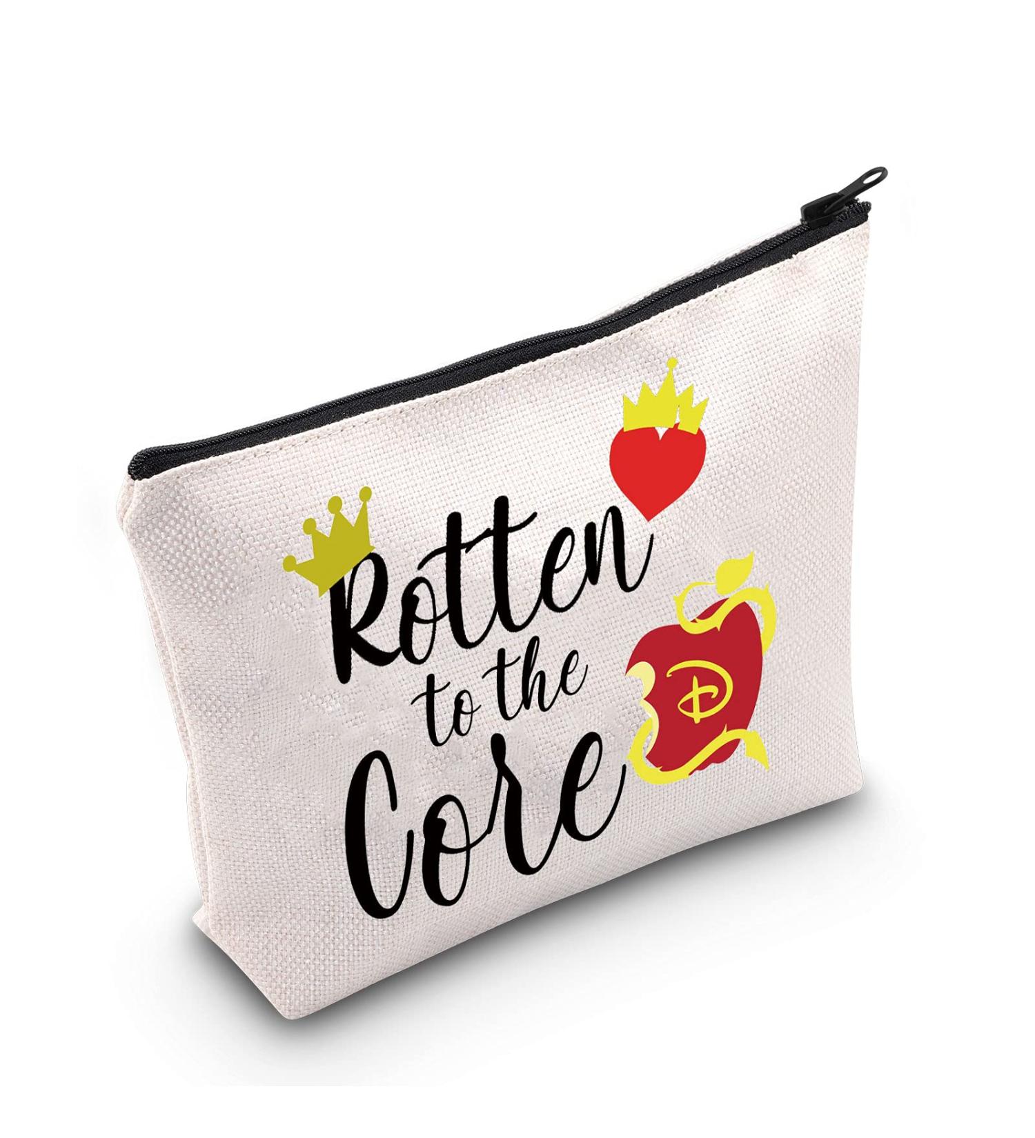 LEVLO Descendants Zippered Cosmetic Bag - Rotten to the Core Makeup Bag for Friends & Family | International Shipping Available - Buy Online on GoSupps.com