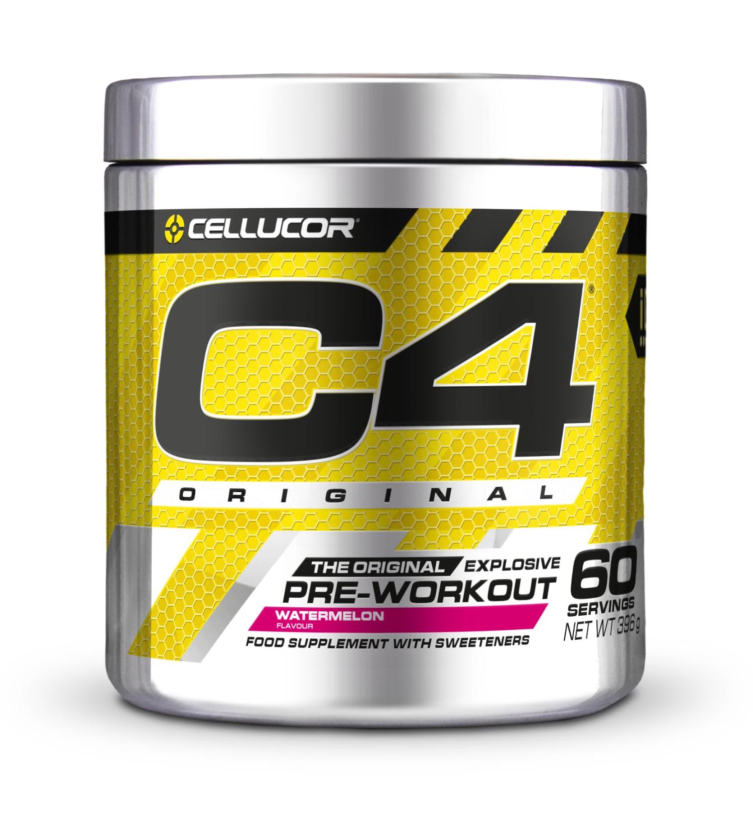 C4 Original Pre-Workout Booster Powder - Watermelon 150 mg Caffeine Beta-Alanine & Creatine | 60 Servings - Boost Energy & Performance - Buy Online on GoSupps.com